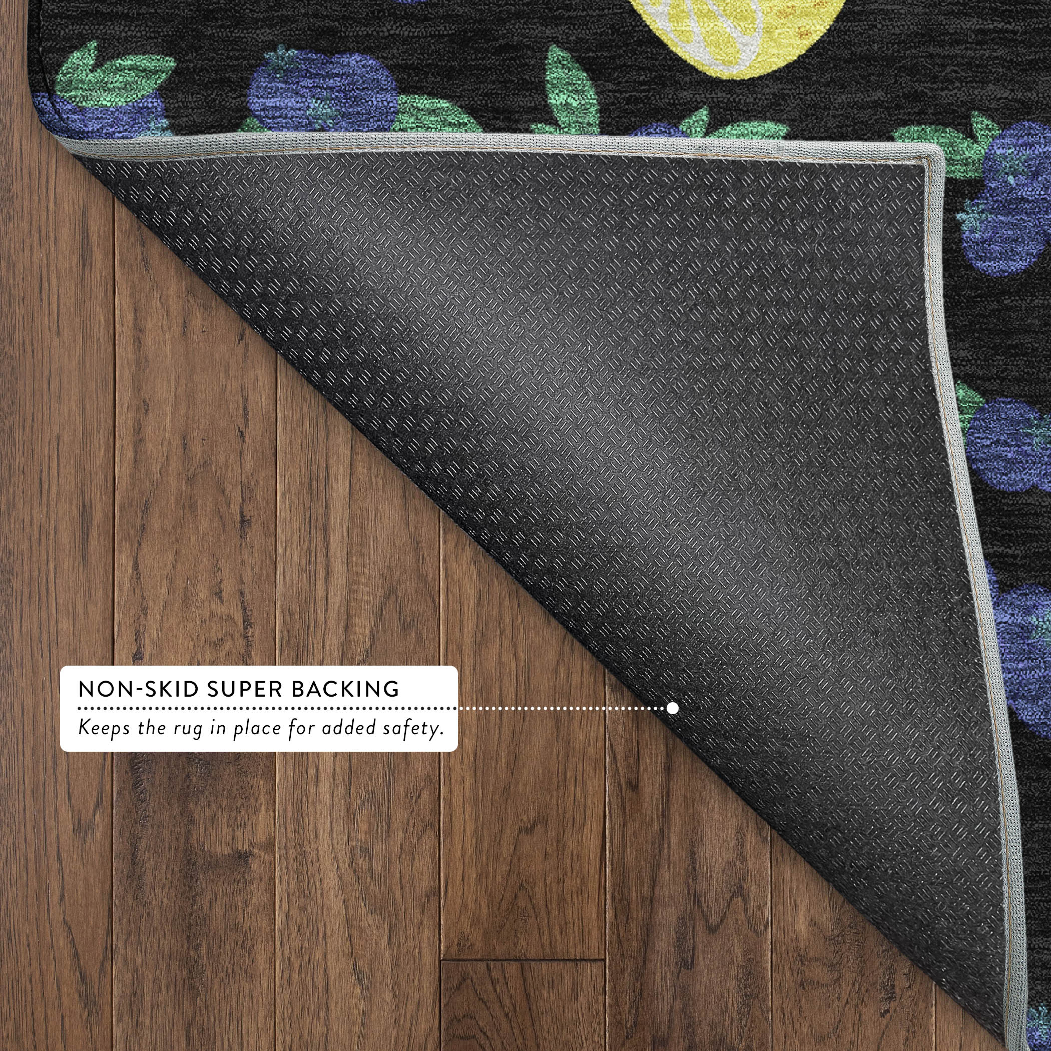 Lucerne Machine Washable Transitional Black Rug 1'8" x 2'6" #shape_Rectangle