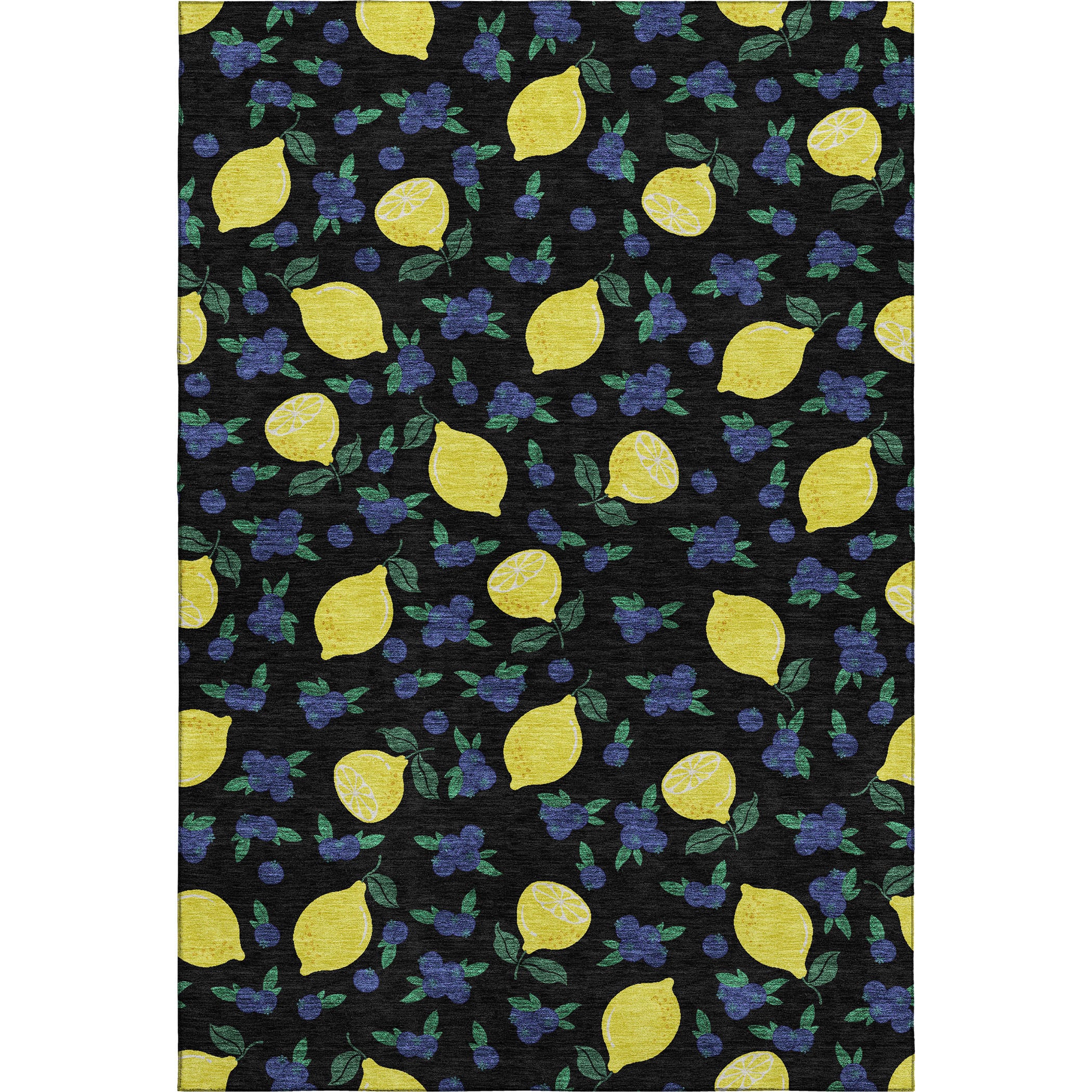 Lucerne Machine Washable Transitional Black Rug 3' x 5' #shape_Rectangle
