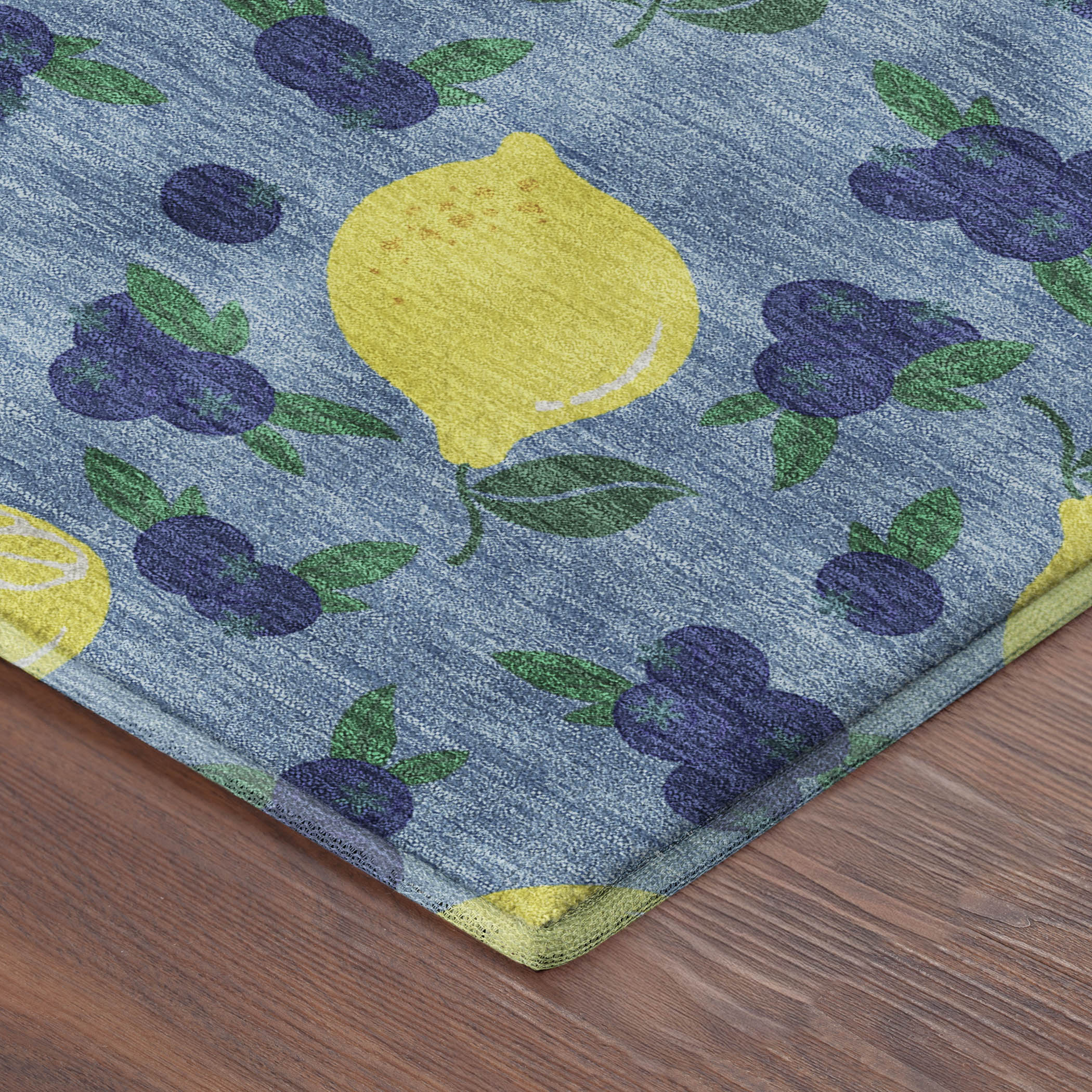 Lucerne Machine Washable Transitional Denim Blue Rug 1'8" x 2'6" #shape_Rectangle