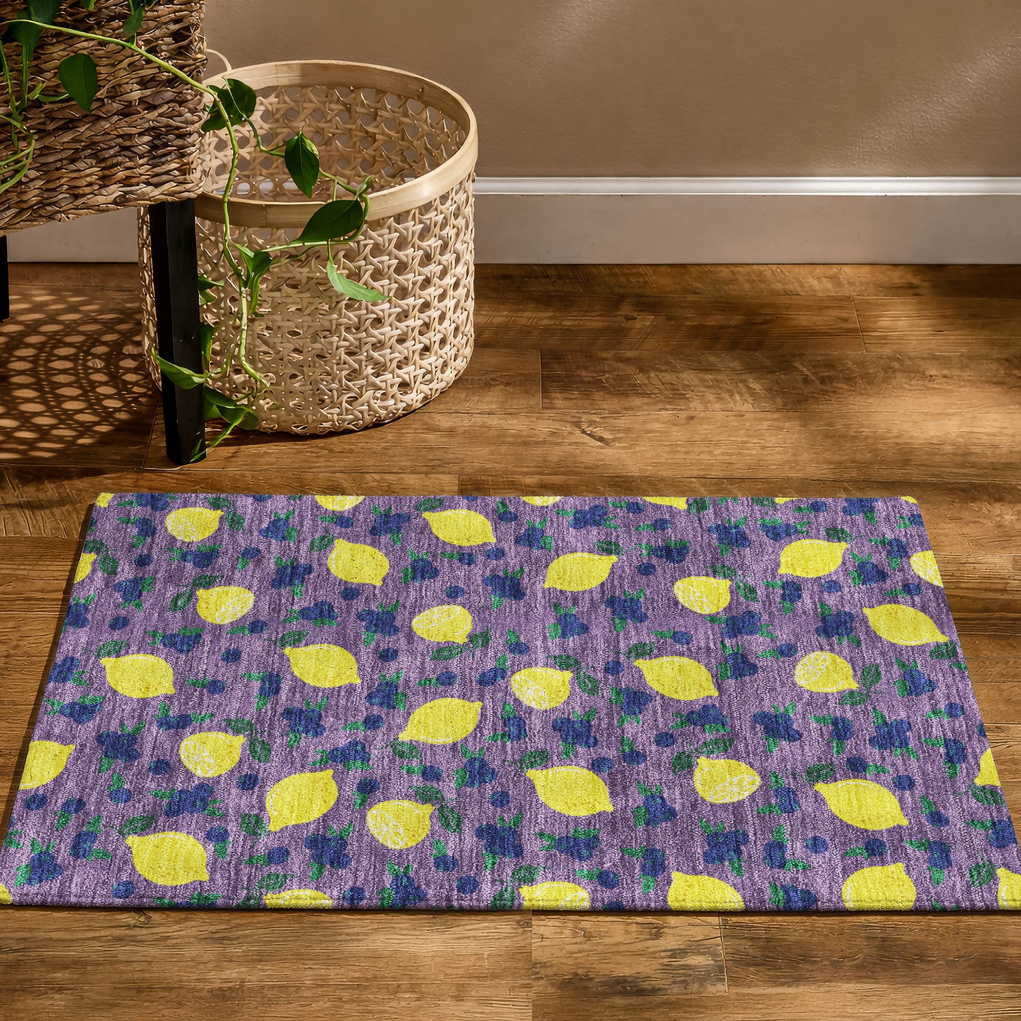 Lucerne Machine Washable Transitional Lavender Purple Rug 1'8" x 2'6" #shape_Rectangle
