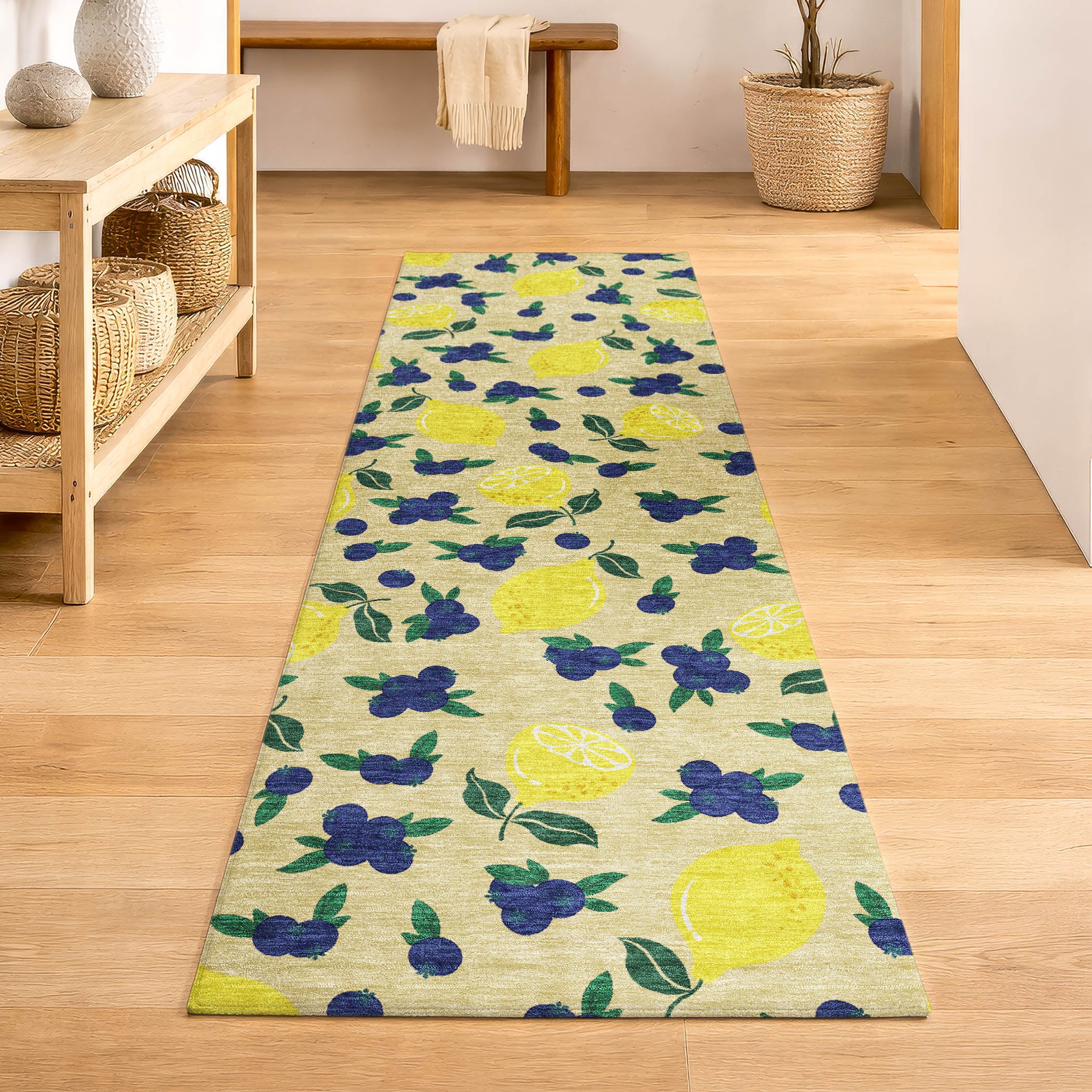 Lucerne Machine Washable Transitional Wheat Gold Rug 2'3" x 7'6" #shape_Runner
