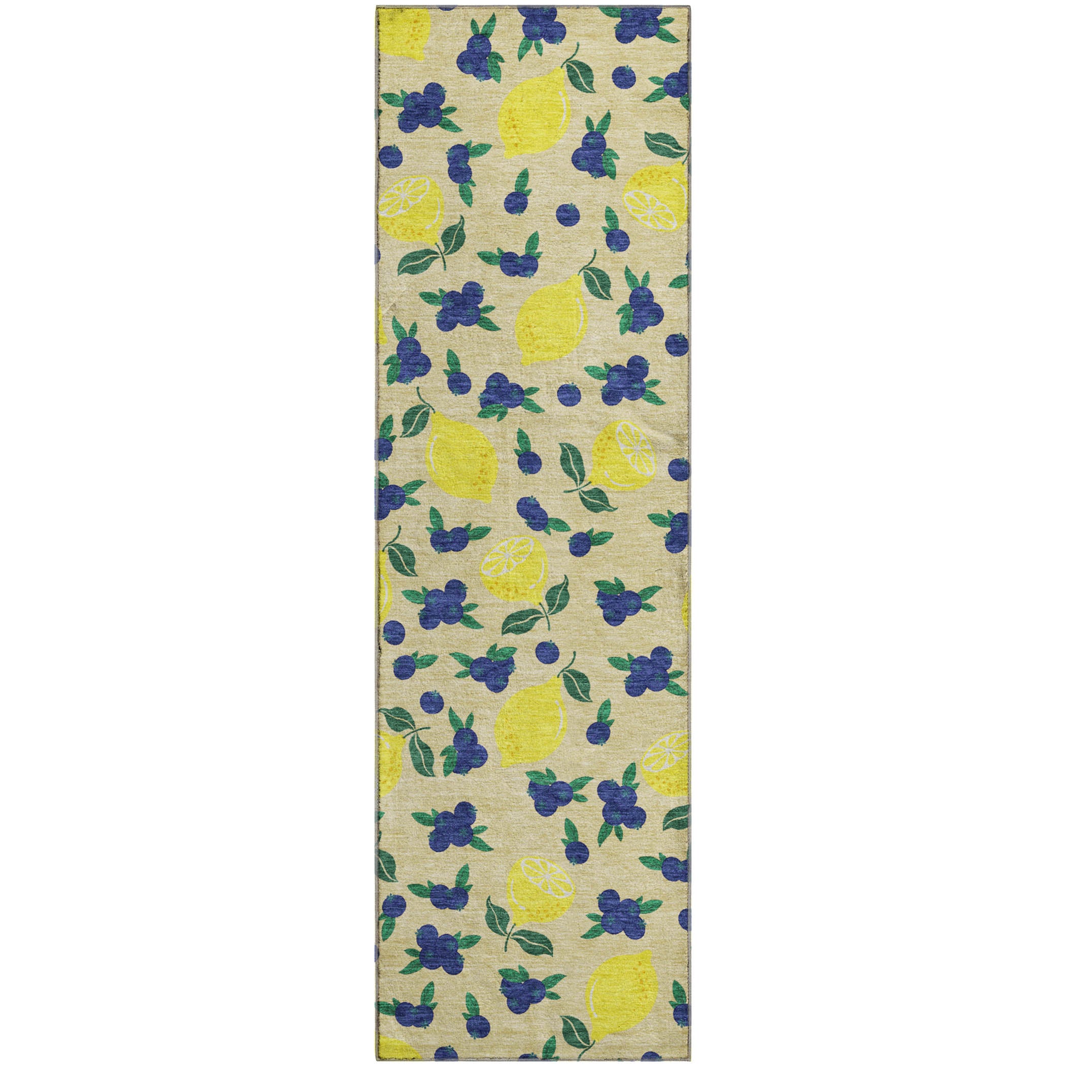 Lucerne Machine Washable Transitional Wheat Gold Rug 2'3" x 7'6" #shape_Runner