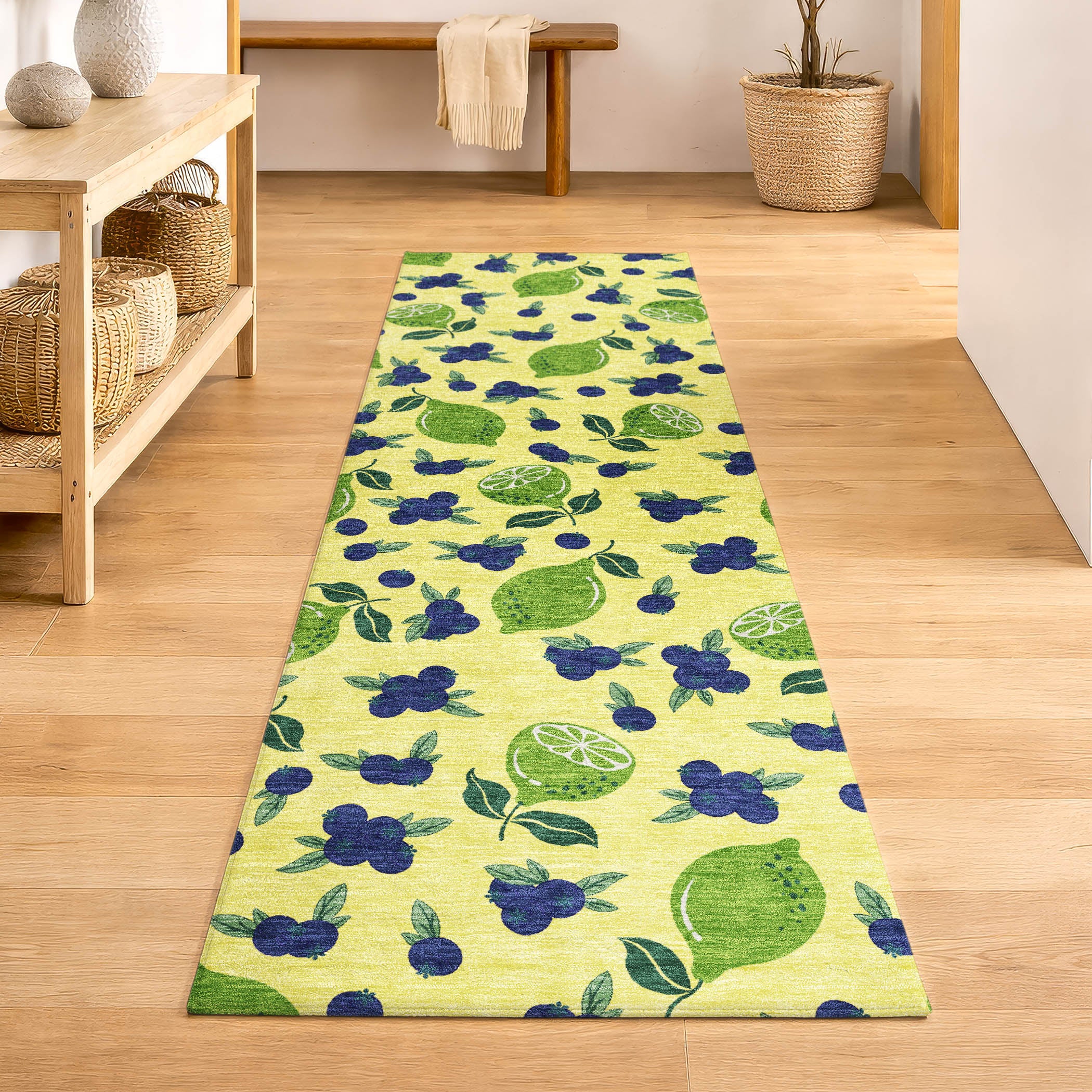 Lucerne Machine Washable Transitional Yellow Gold Rug 2'3" x 7'6" #shape_Runner