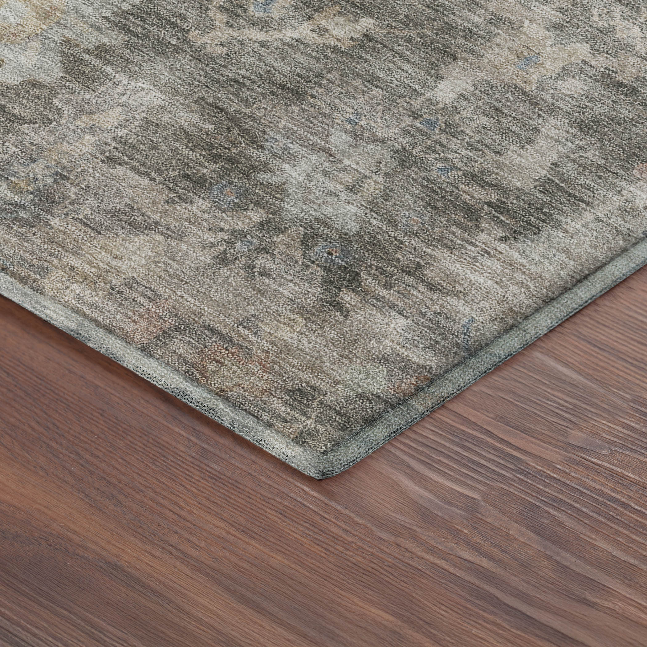 Seville Machine Washable Transitional Gray Rug 1'8" x 2'6" #shape_Rectangle