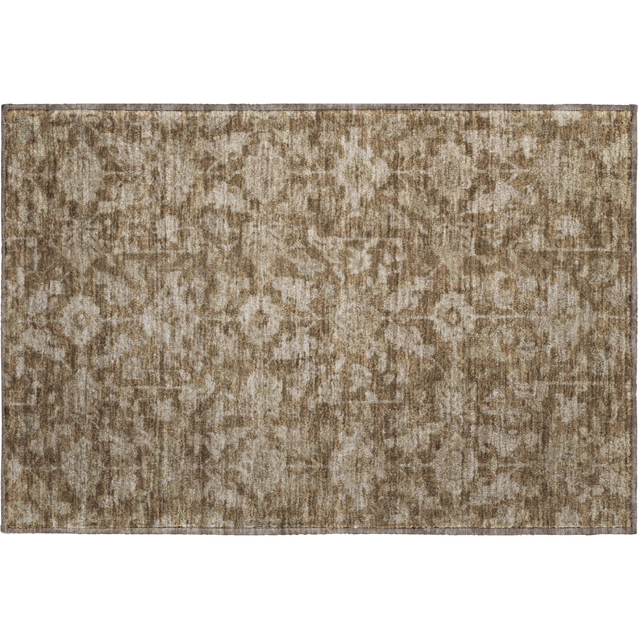 Sarajevo Machine Washable Traditional Brown Rug 1'8" x 2'6" #shape_Rectangle