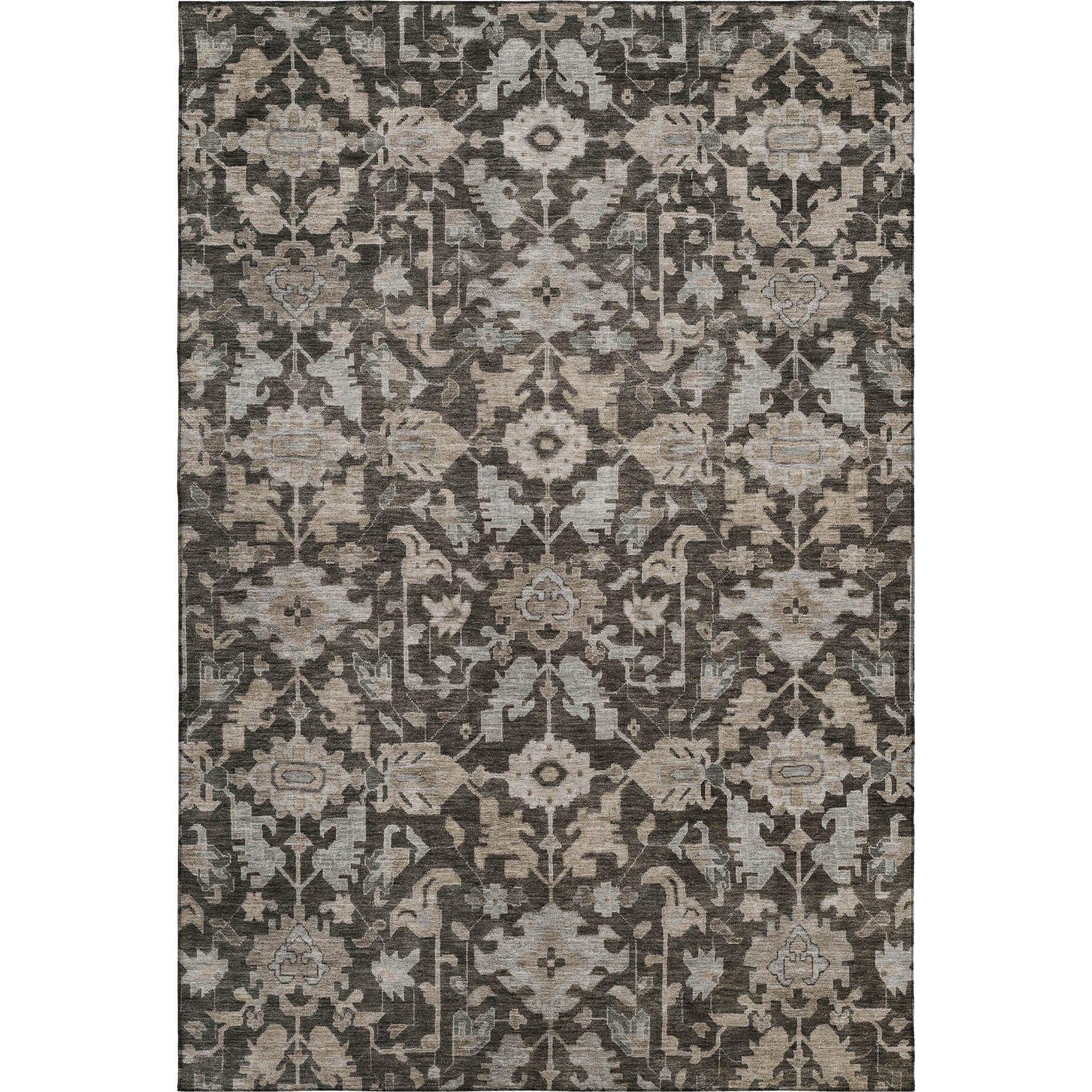 Sarajevo Machine Washable Traditional Chocolate Brown Rug 3' x 5' #shape_Rectangle