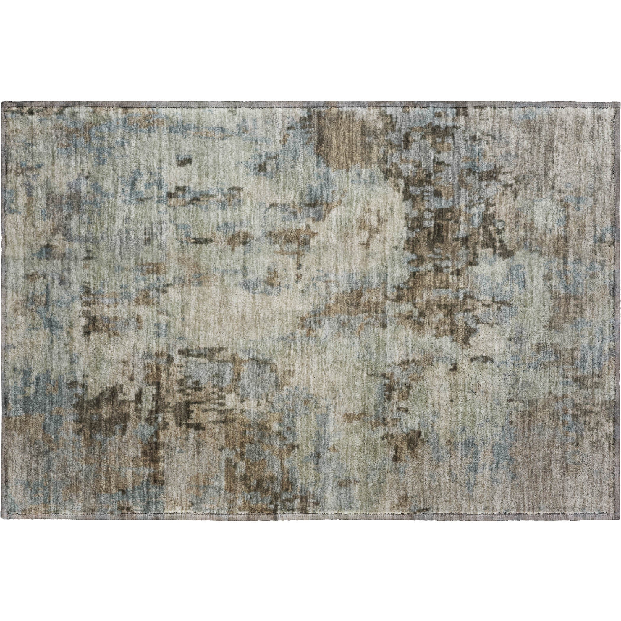 Cairo Machine Washable Transitional Beige Brown Rug 1'8" x 2'6" #shape_Rectangle