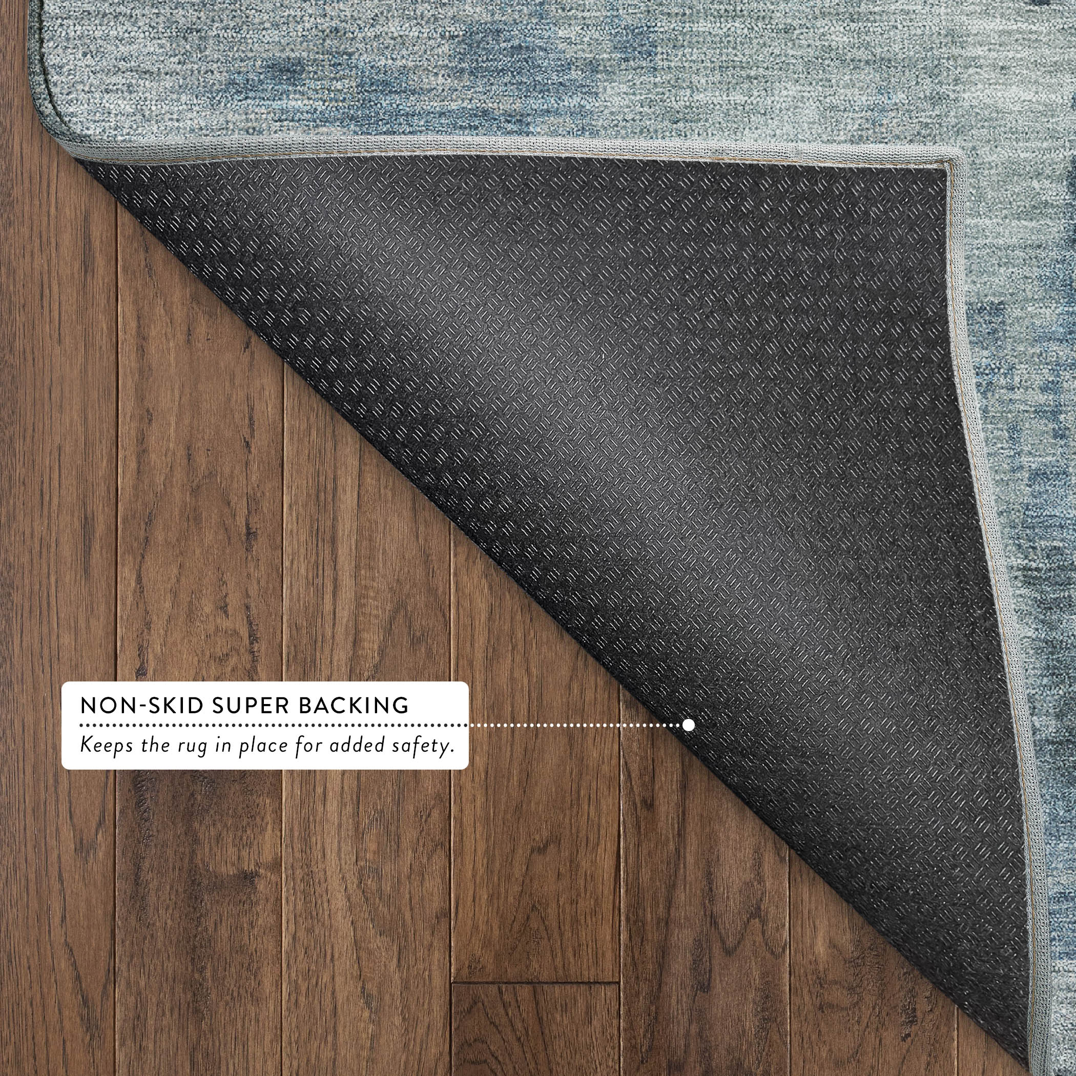 Cairo Machine Washable Transitional Blue Rug 1'8" x 2'6" #shape_Rectangle