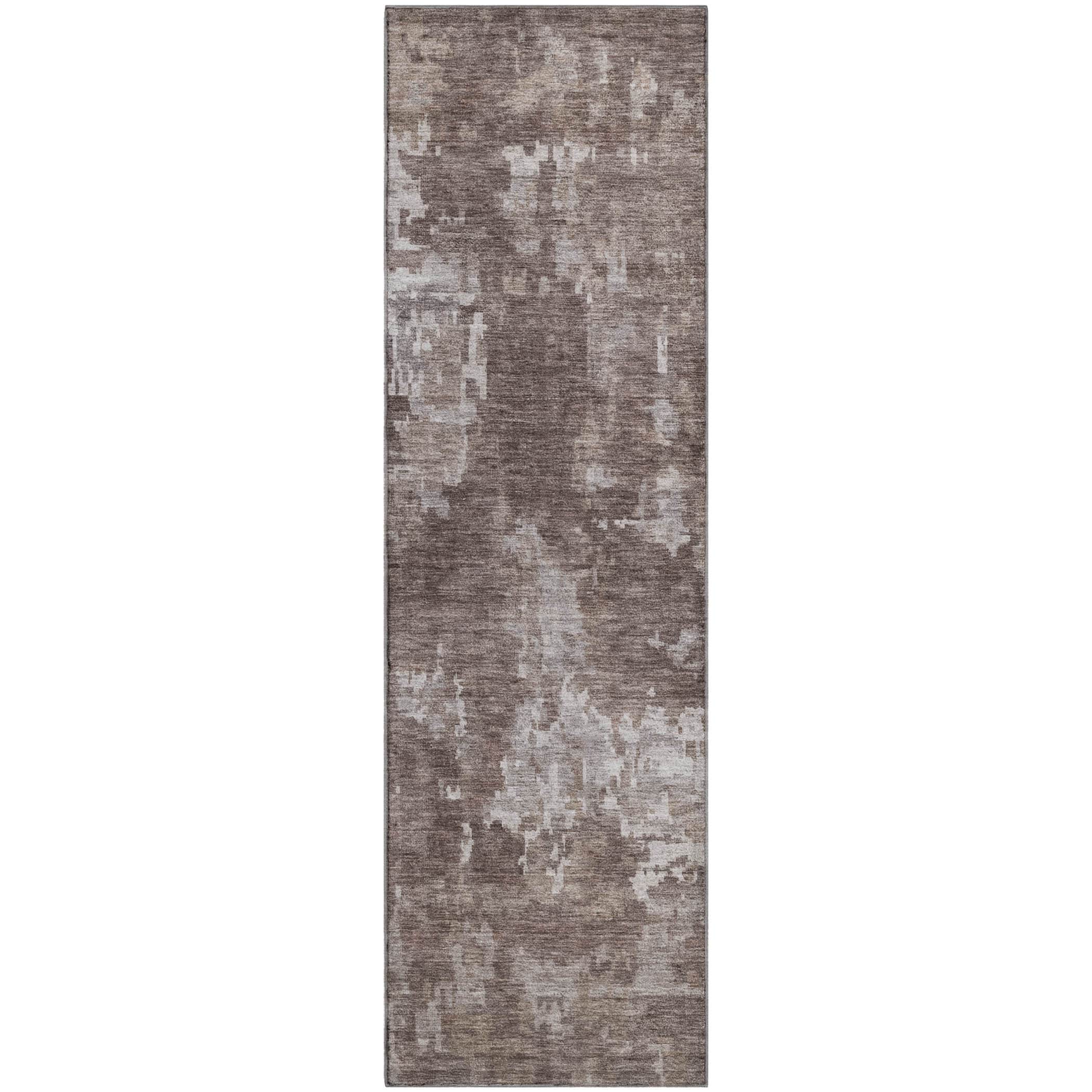 Kotor Machine Washable Transitional Brown Rug 2'3" x 7'6" #shape_Runner