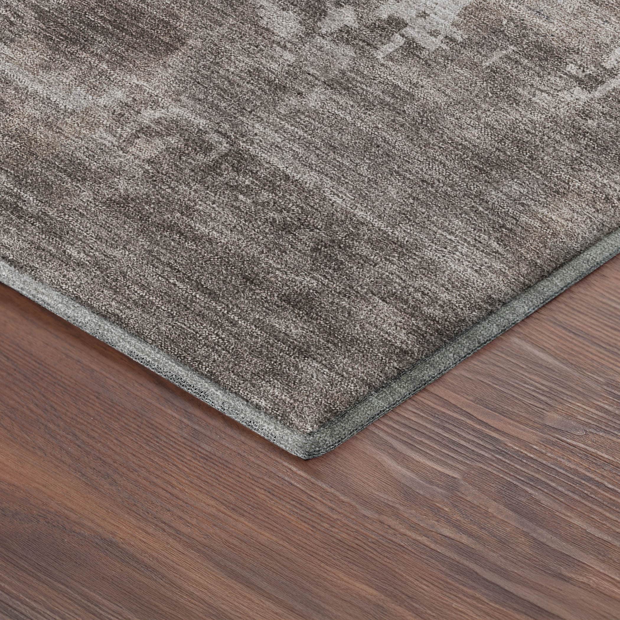 Kotor Machine Washable Transitional Brown Rug 1'8" x 2'6" #shape_Rectangle