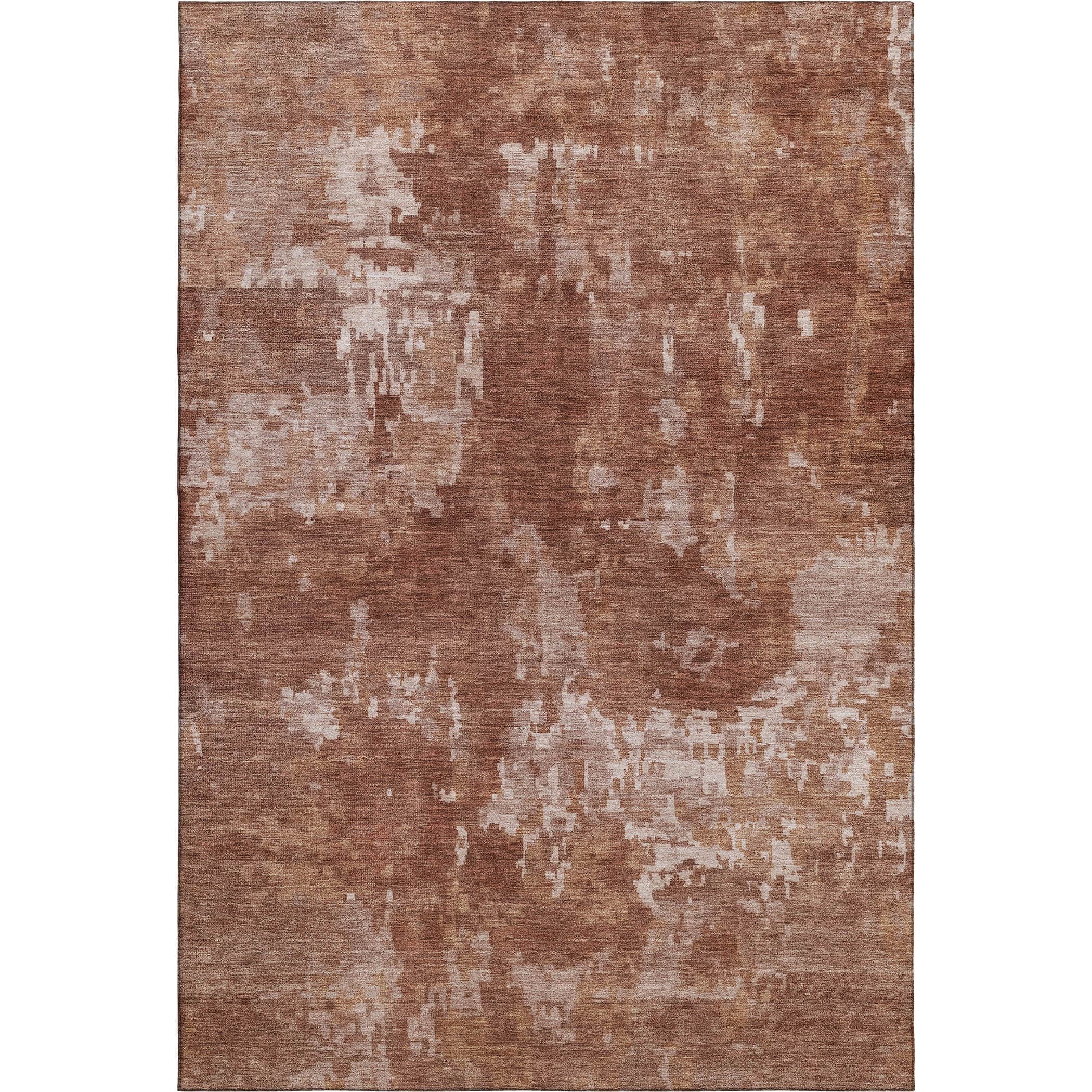 Kotor Machine Washable Transitional Copper Orange Rug 3' x 5' #shape_Rectangle