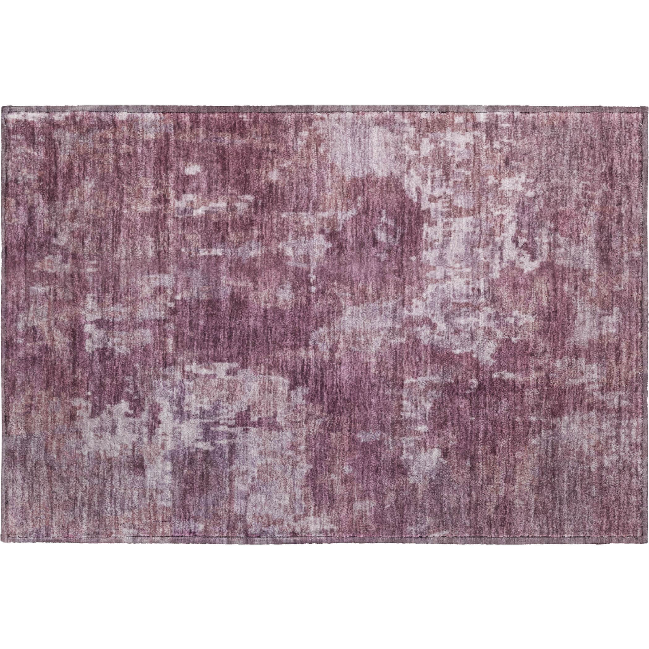 Kotor Machine Washable Transitional Merlot Red Rug 1'8" x 2'6" #shape_Rectangle