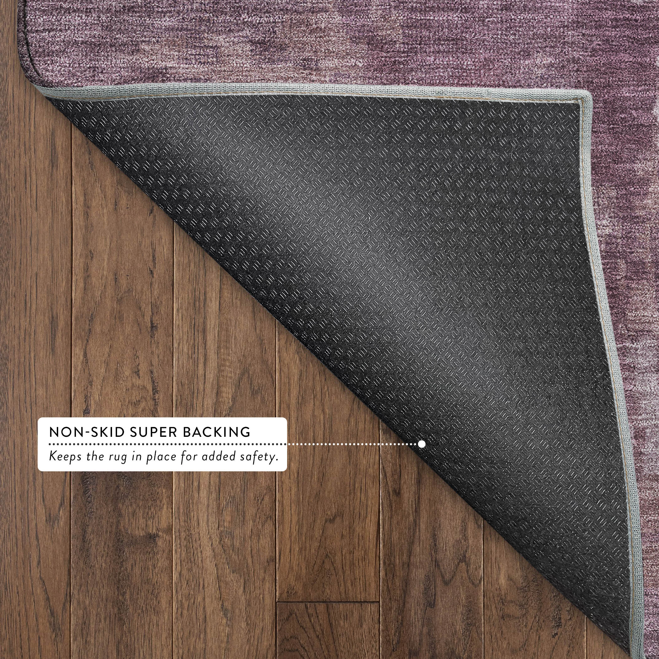 Kotor Machine Washable Transitional Merlot Red Rug 1'8" x 2'6" #shape_Rectangle