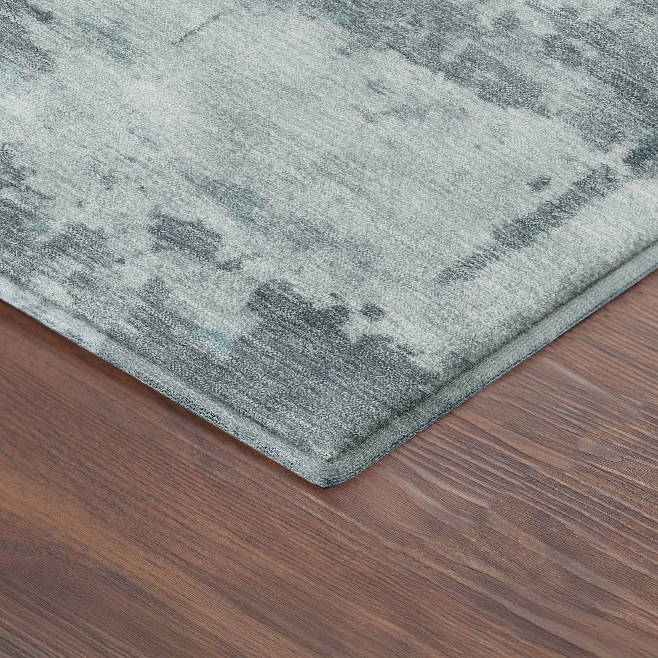 Kyoto Machine Washable Transitional Aqua Teal Rug 1'8" x 2'6" #shape_Rectangle
