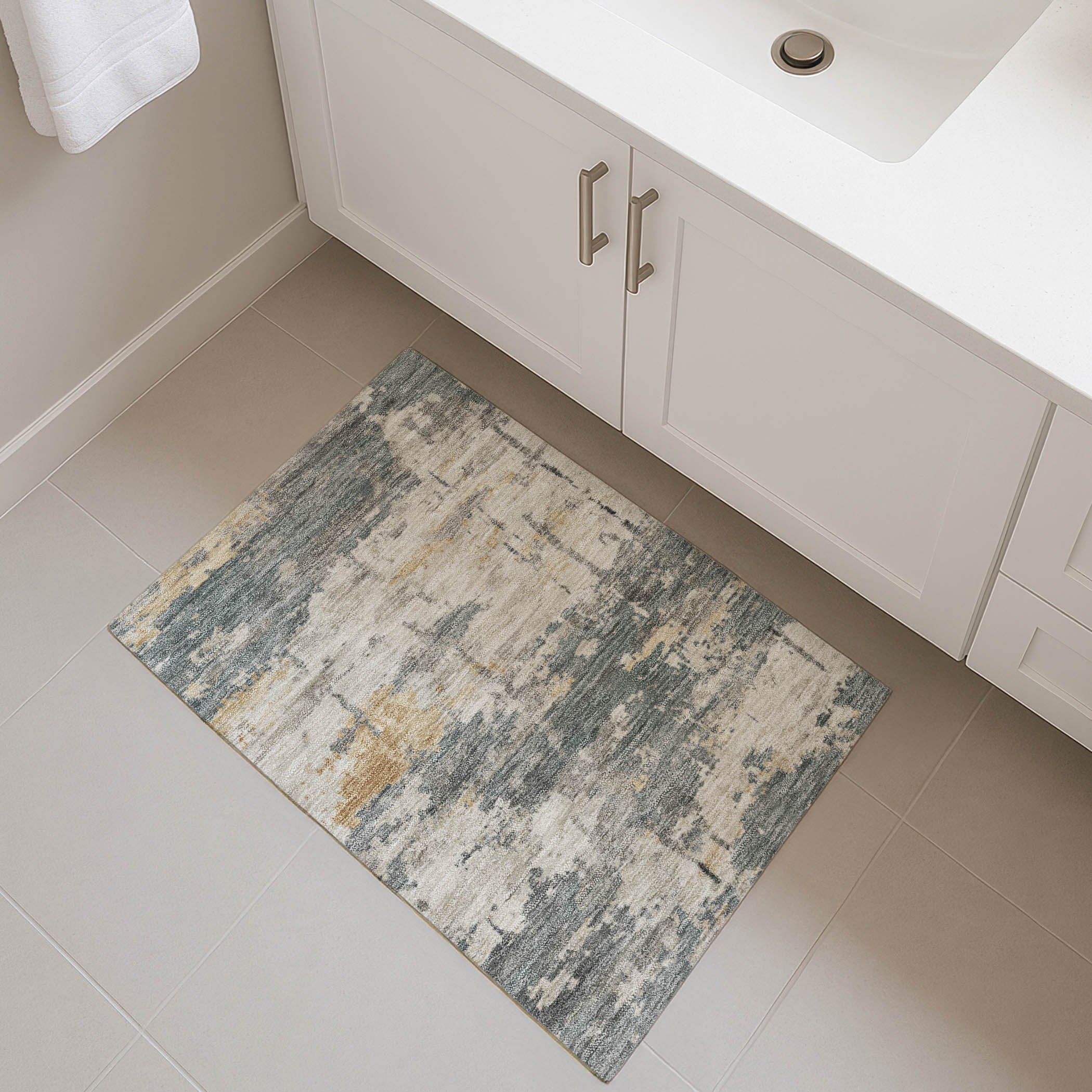 Kyoto Machine Washable Transitional Basil Green Rug 1'8" x 2'6" #shape_Rectangle