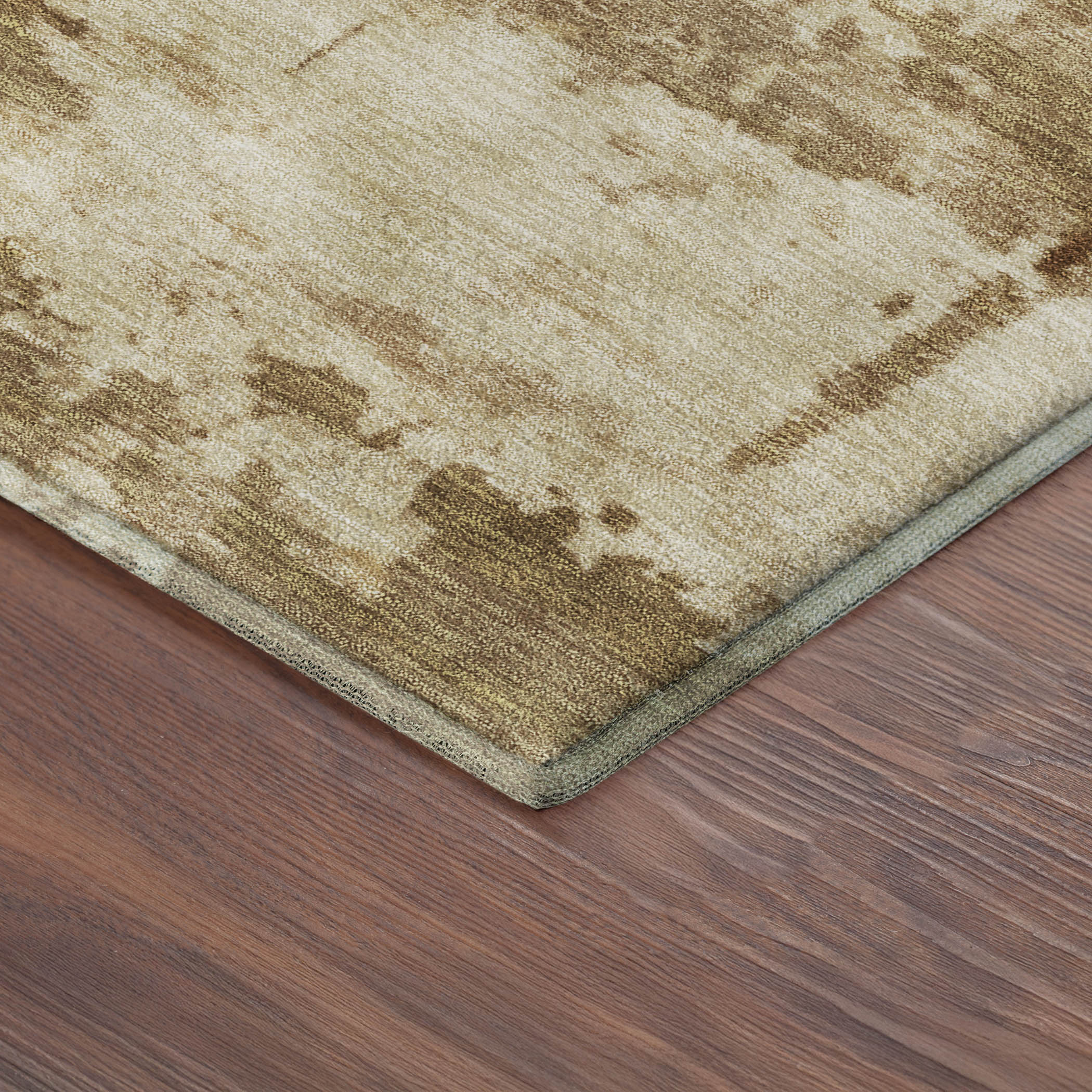 Kyoto Machine Washable Transitional Brown Rug 1'8" x 2'6" #shape_Rectangle