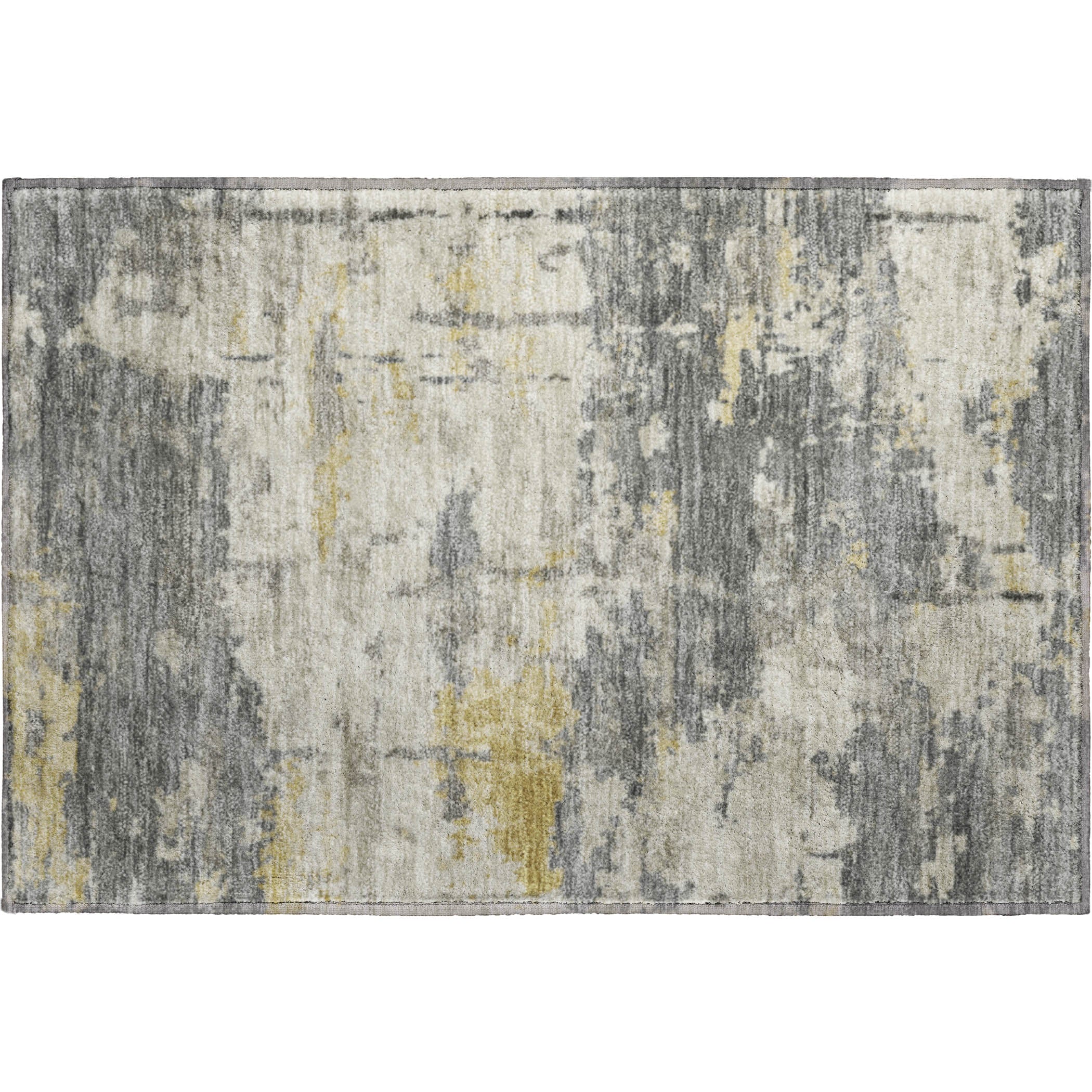 Kyoto Machine Washable Transitional Pewter Gray Rug 1'8" x 2'6" #shape_Rectangle