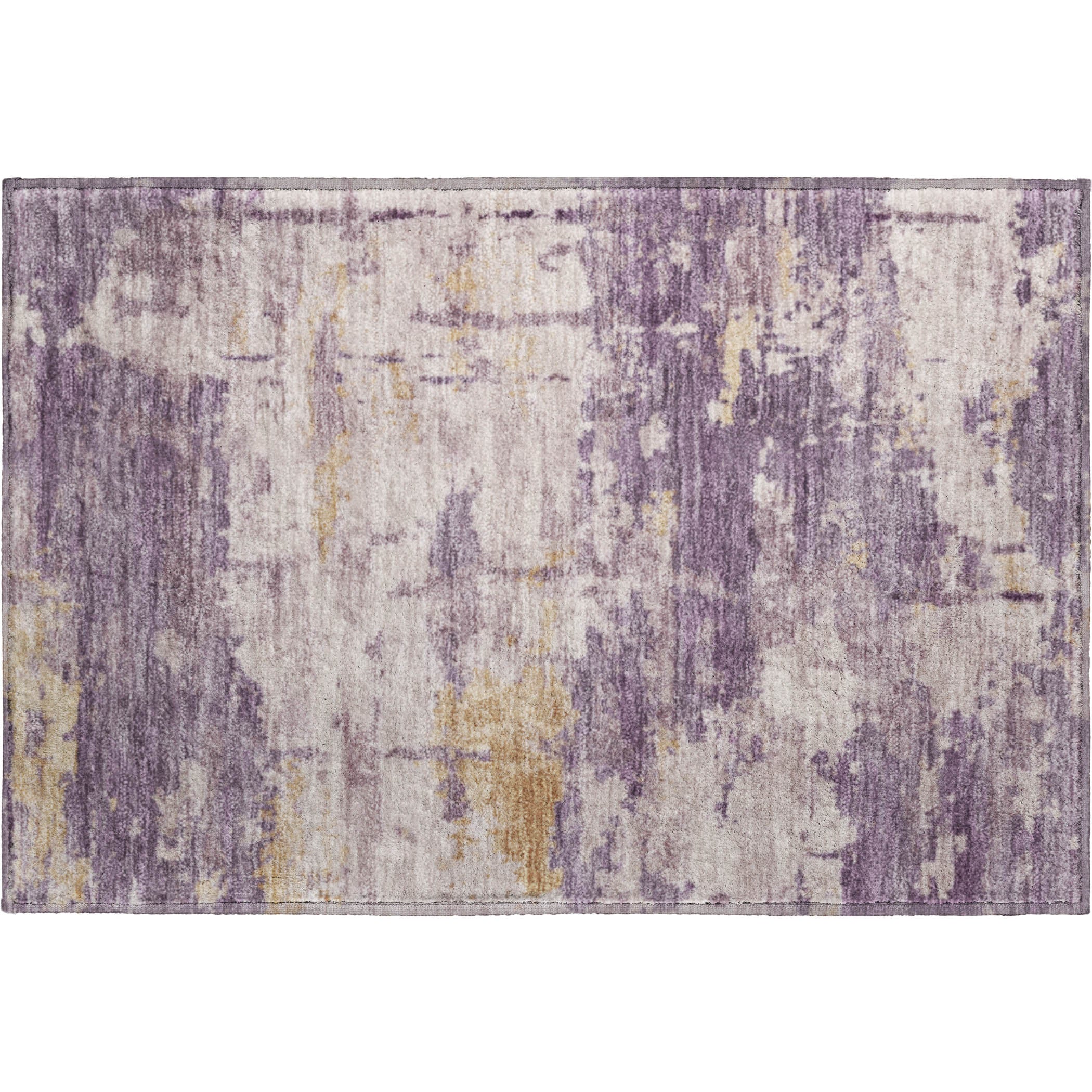 Kyoto Machine Washable Transitional Plum Purple Rug 1'8" x 2'6" #shape_Rectangle