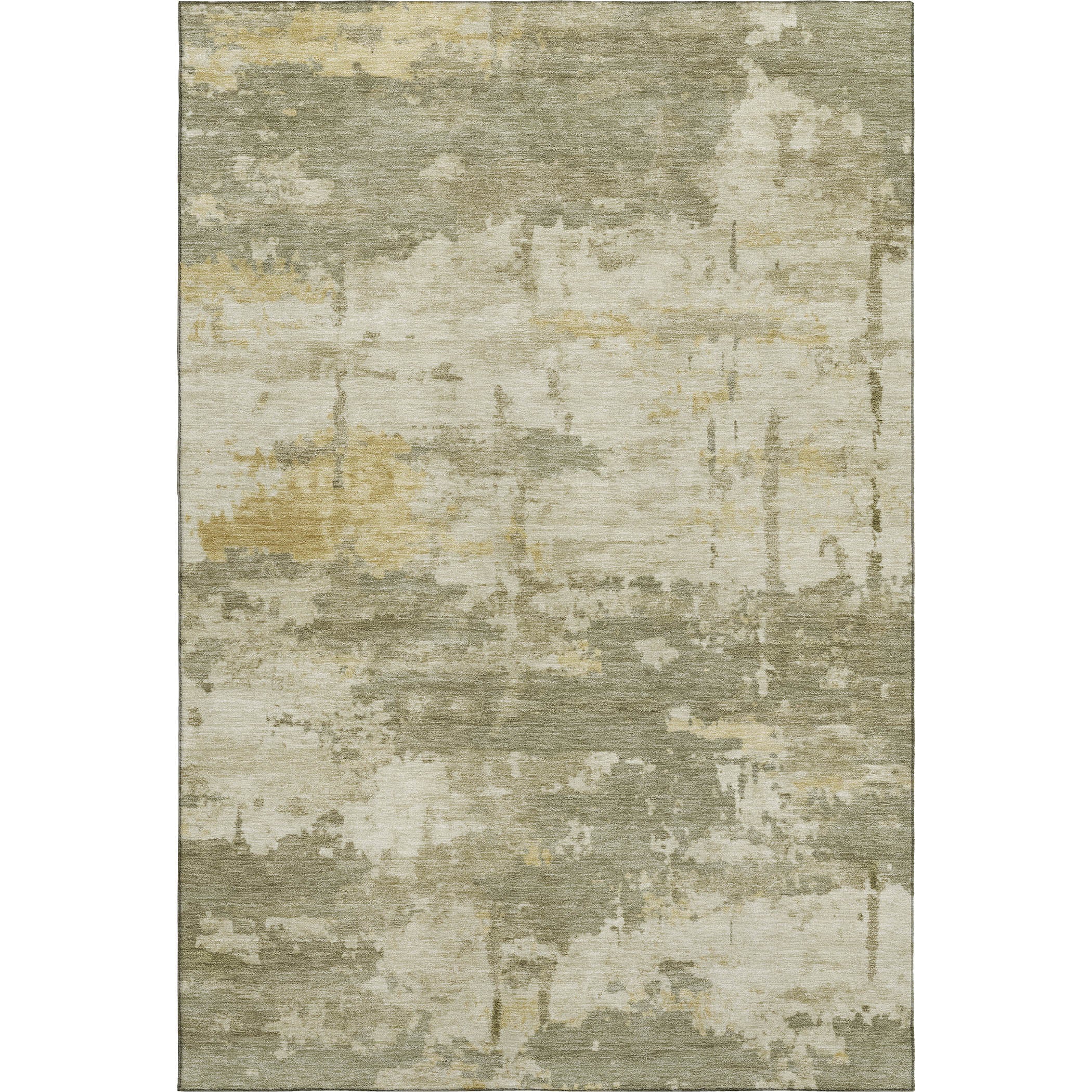 Kyoto Machine Washable Transitional Sage Green Rug 3' x 5' #shape_Rectangle