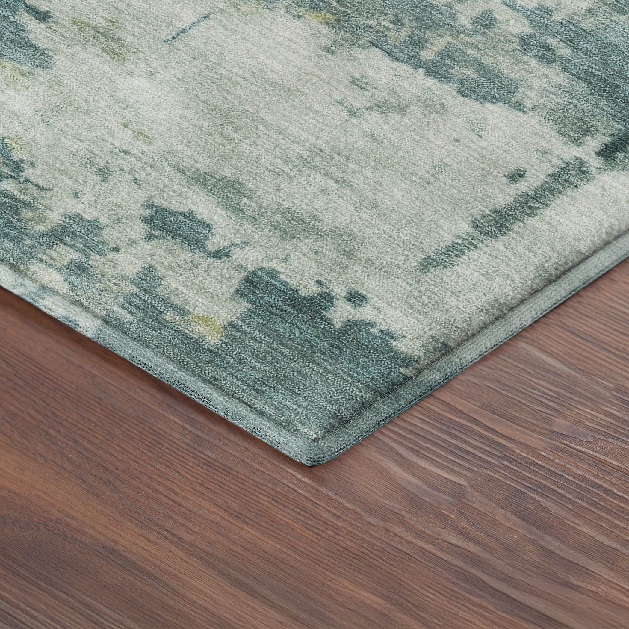 Kyoto Machine Washable Transitional Teal Rug 1'8" x 2'6" #shape_Rectangle