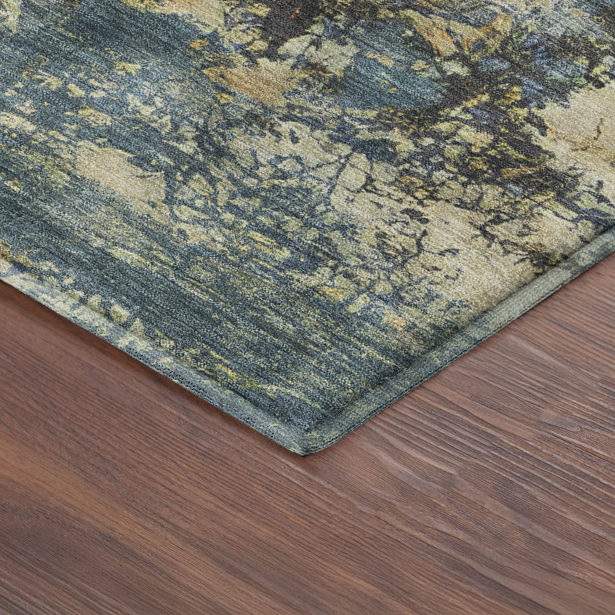 Luang Prabang Machine Washable Transitional Beige Brown Rug 1'8" x 2'6" #shape_Rectangle