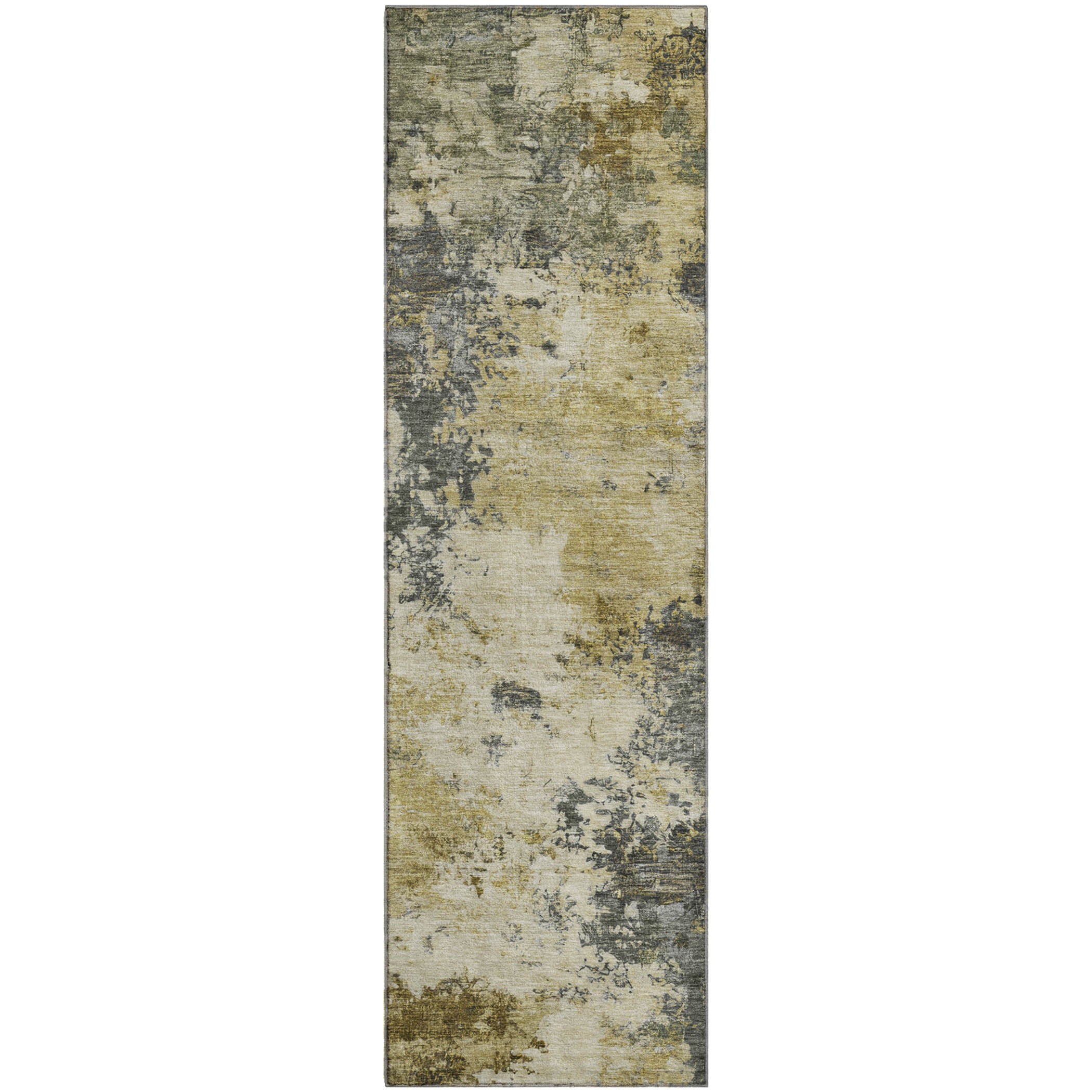 Luang Prabang Machine Washable Transitional Pewter Gray Rug 2'3" x 7'6" #shape_Runner
