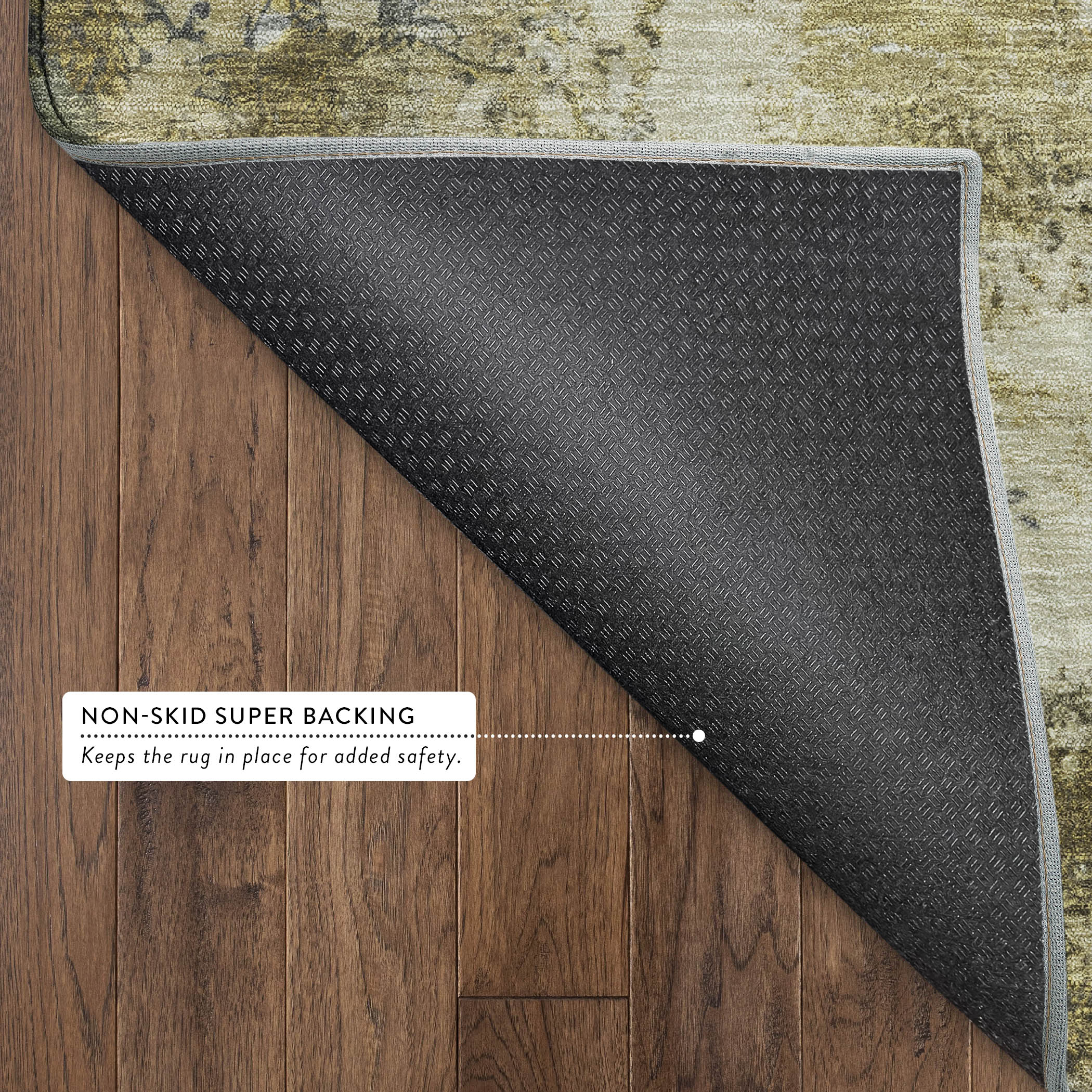 Luang Prabang Machine Washable Transitional Pewter Gray Rug 1'8" x 2'6" #shape_Rectangle