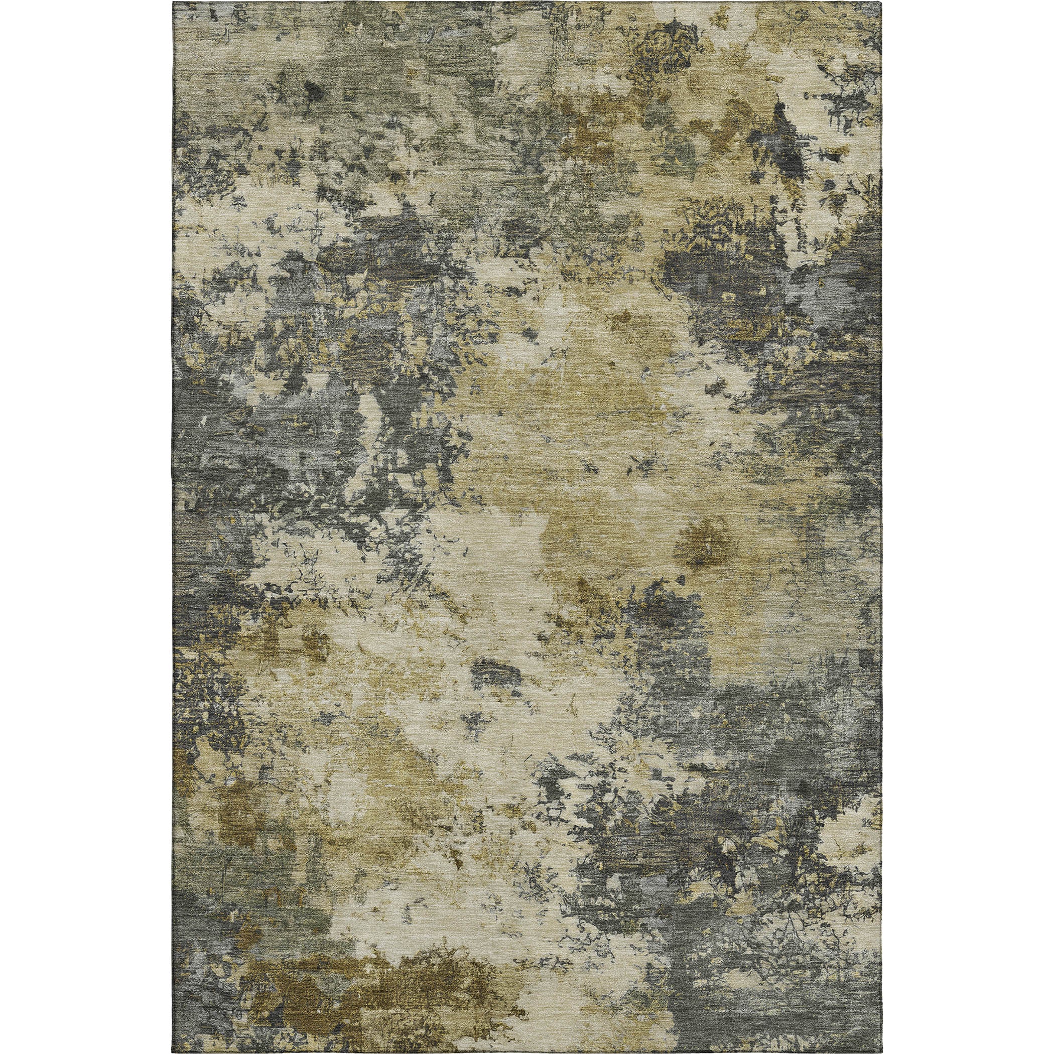 Luang Prabang Machine Washable Transitional Pewter Gray Rug 3' x 5' #shape_Rectangle