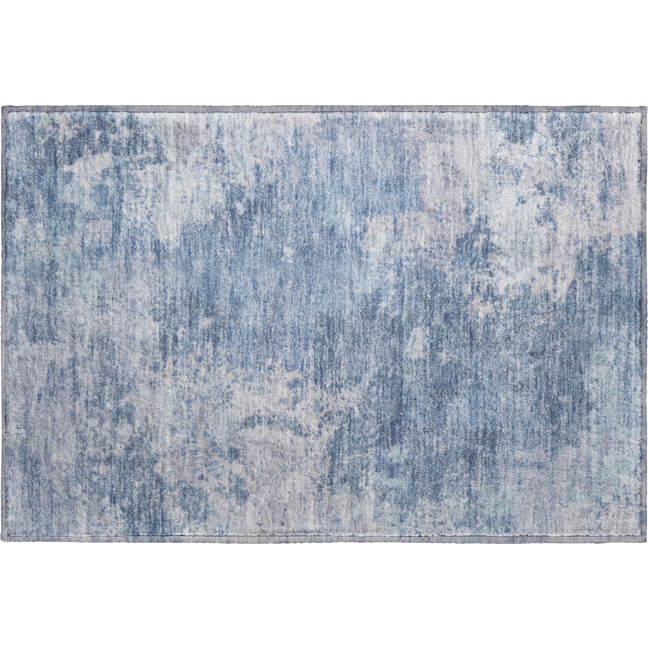 Tbilisi Machine Washable Transitional Blue Rug 1'8" x 2'6" #shape_Rectangle
