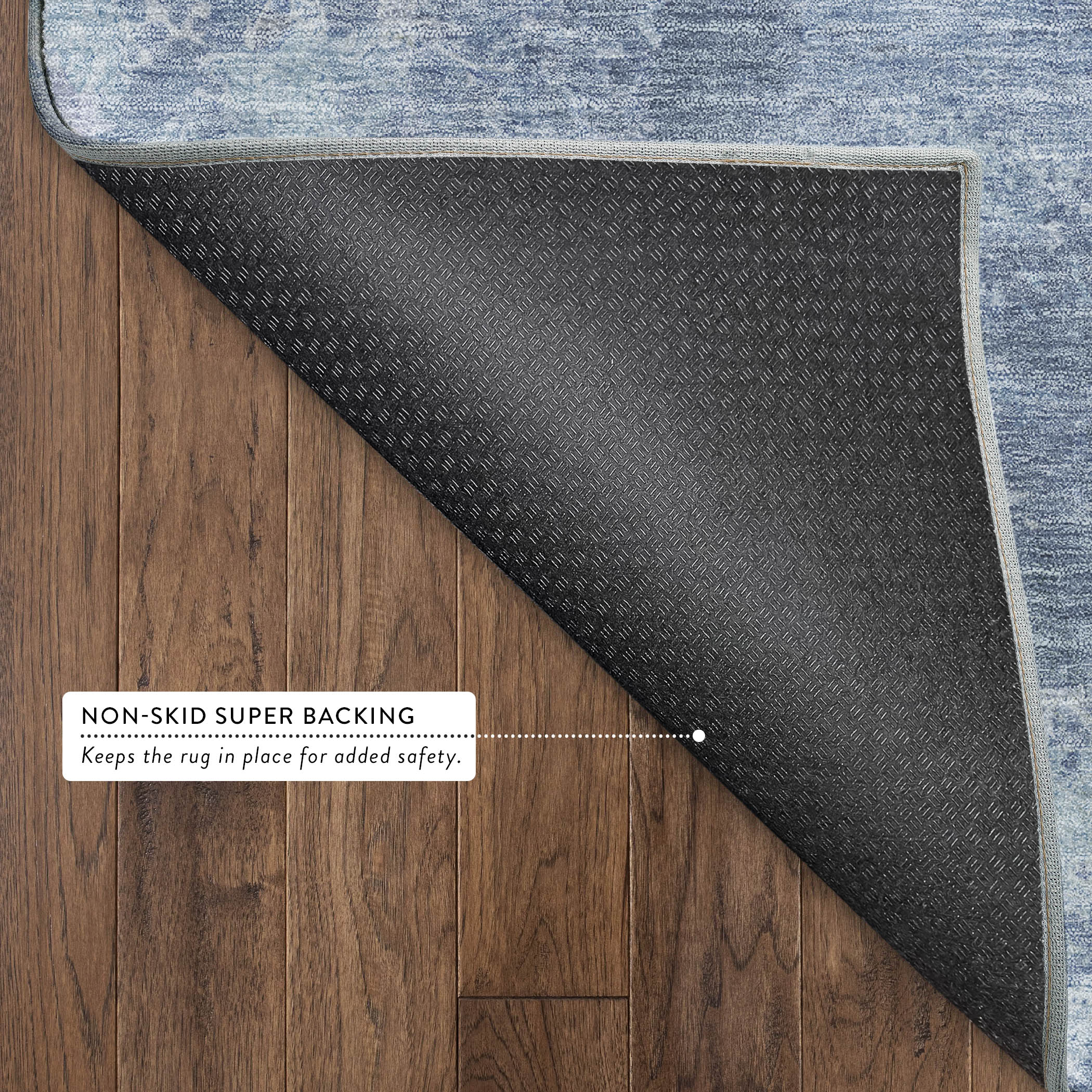 Tbilisi Machine Washable Transitional Blue Rug 1'8" x 2'6" #shape_Rectangle