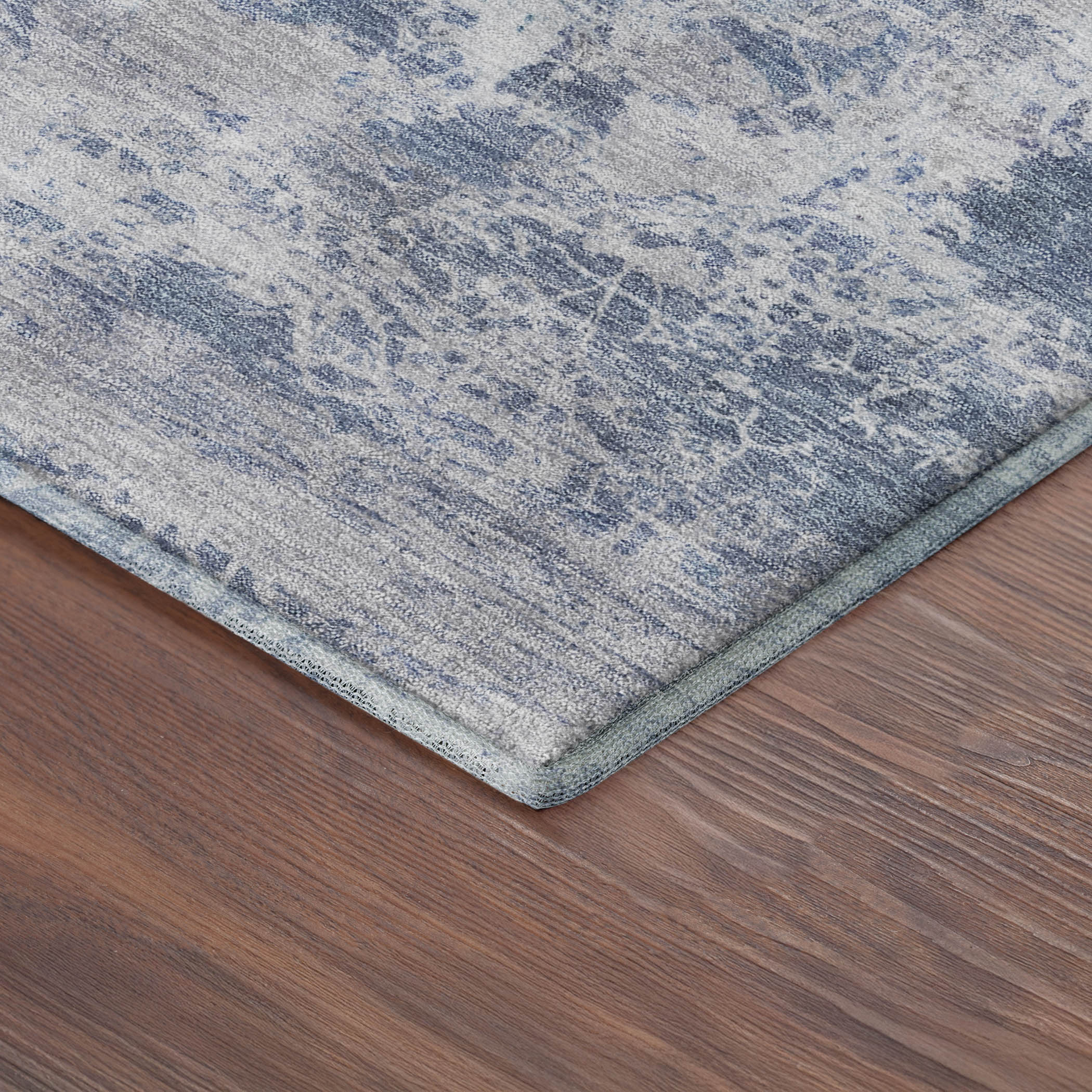 Tbilisi Machine Washable Transitional Blue Rug 1'8" x 2'6" #shape_Rectangle