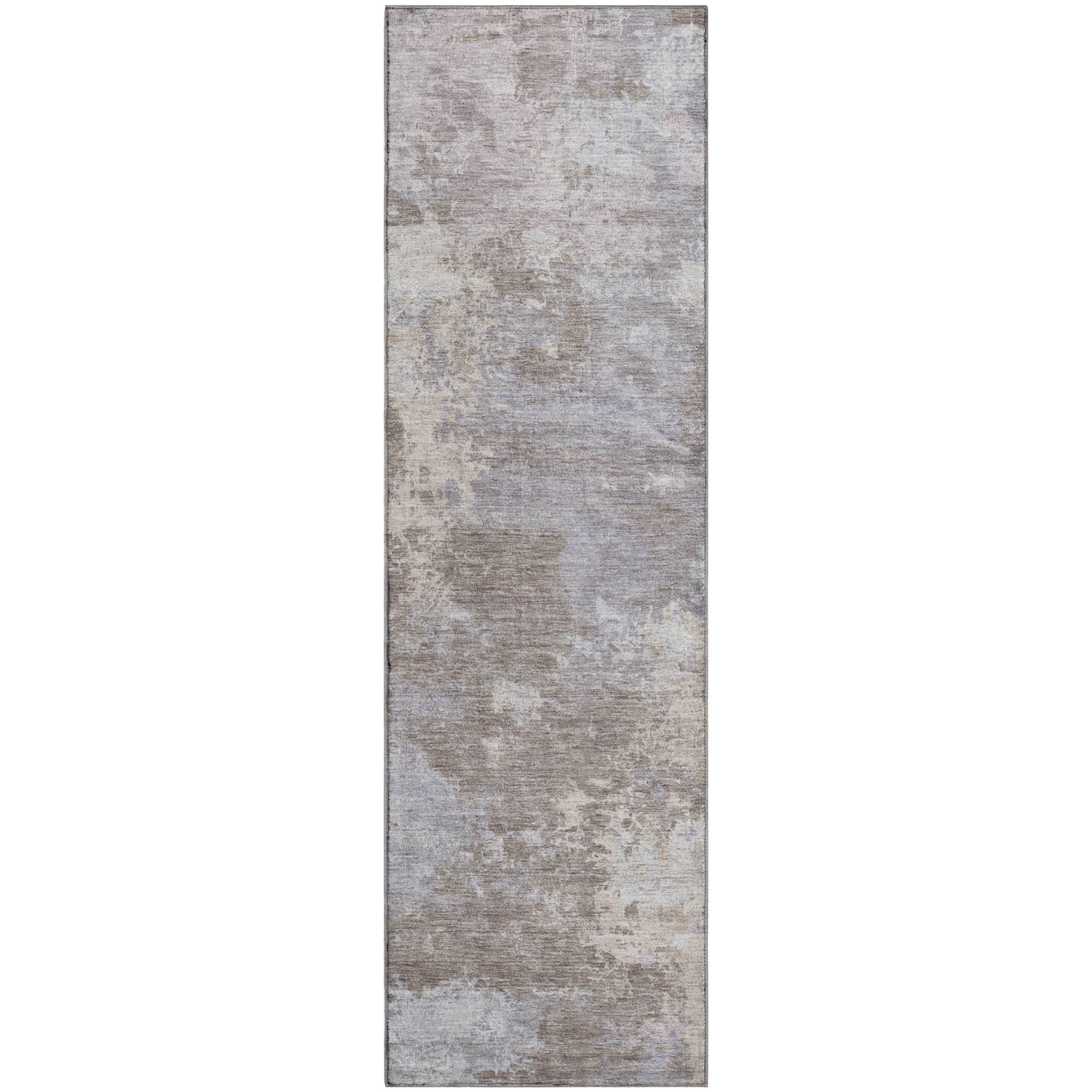 Tbilisi Machine Washable Transitional Taupe Brown Rug 2'3" x 7'6" #shape_Runner