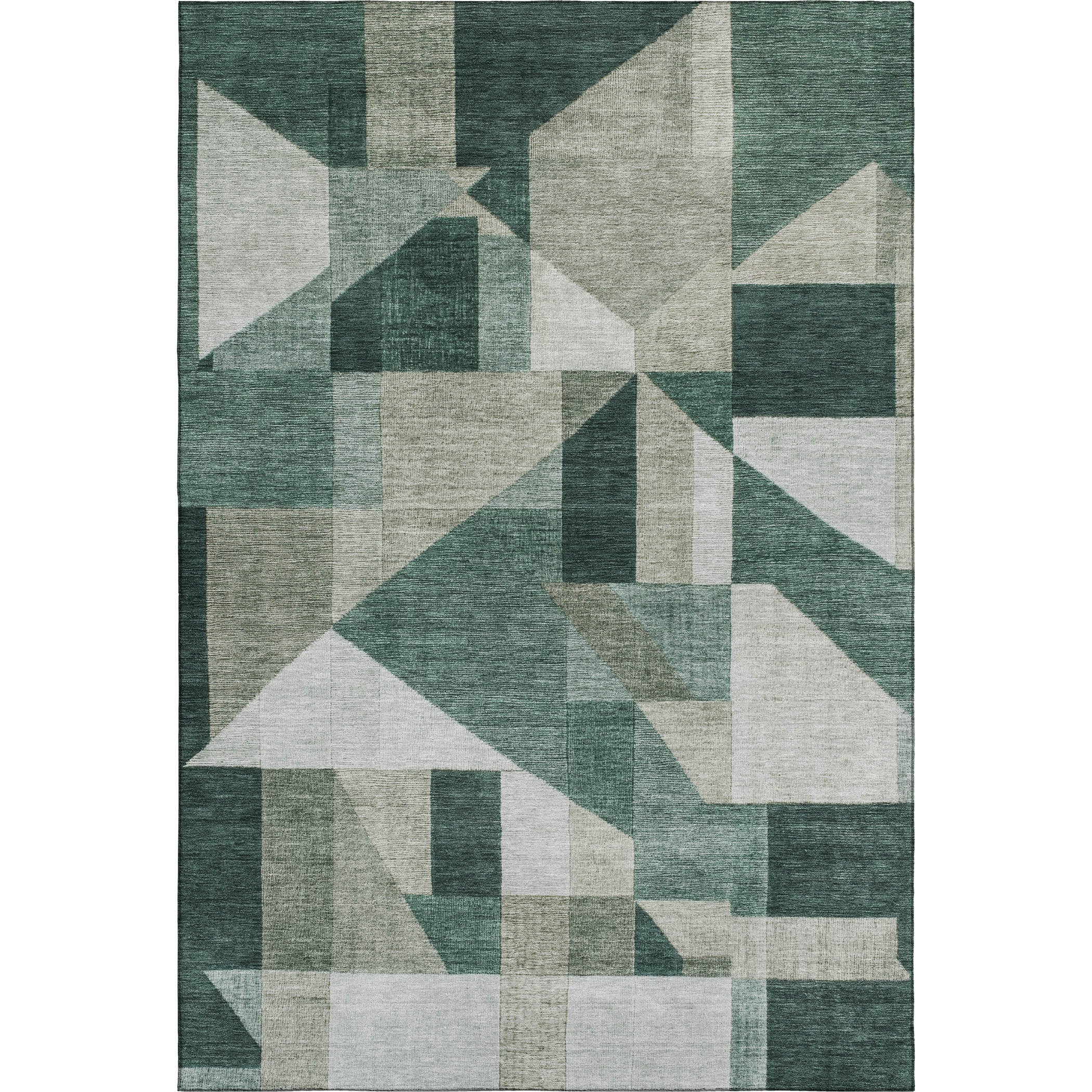 Athens Machine Washable Traditional Basil Green Rug 3' x 5' #shape_Rectangle