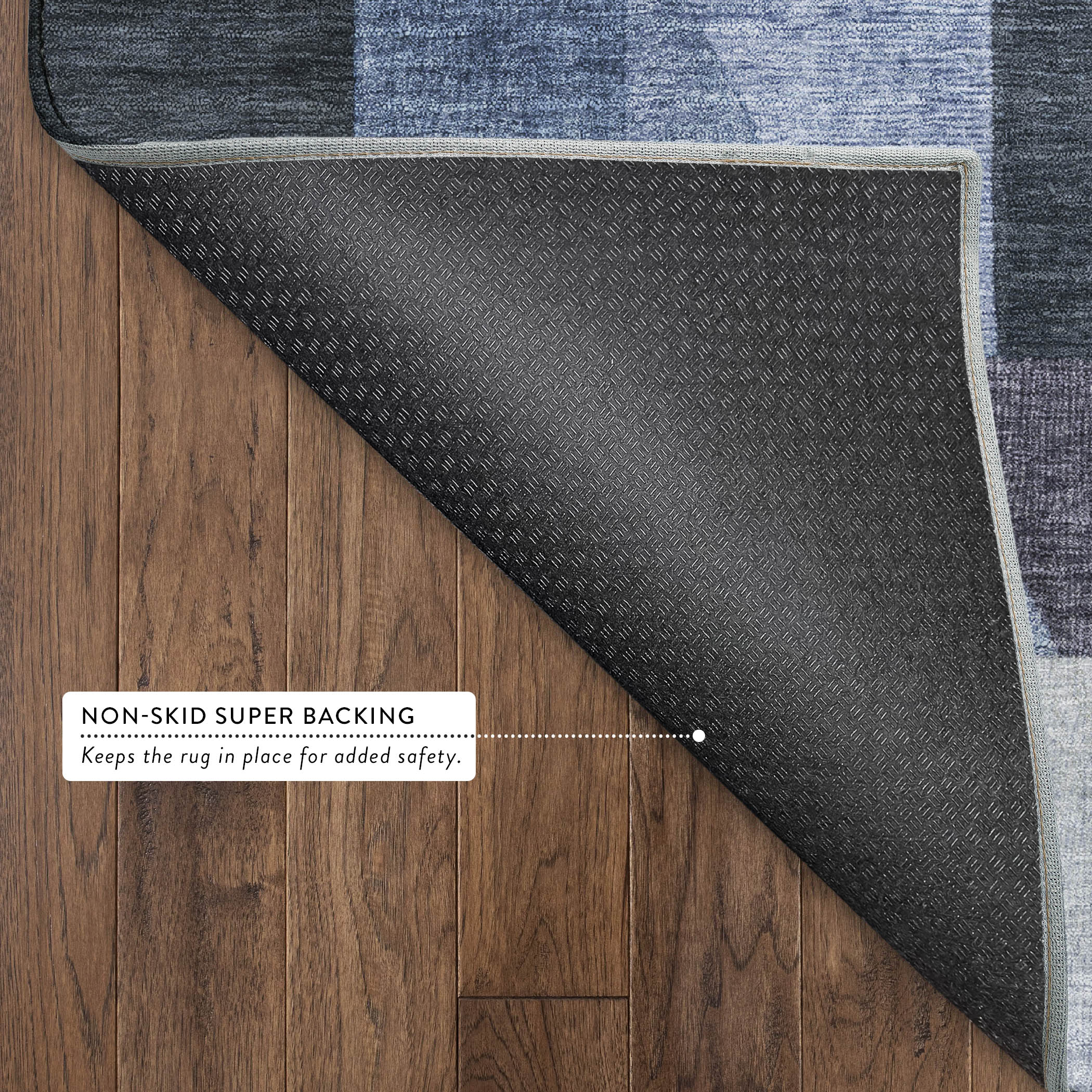 Athens Machine Washable Traditional Blue Rug 1'8" x 2'6" #shape_Rectangle