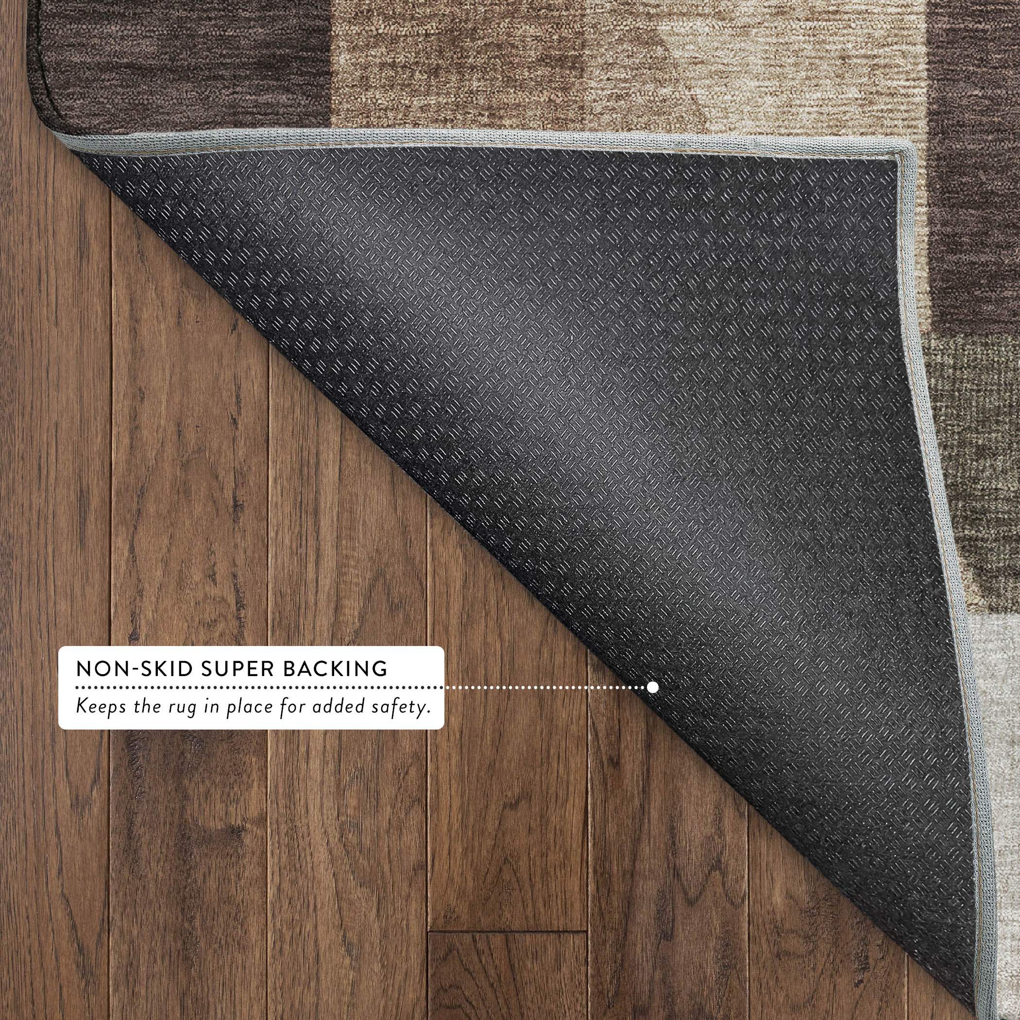 Athens Machine Washable Traditional Brown Rug 1'8" x 2'6" #shape_Rectangle