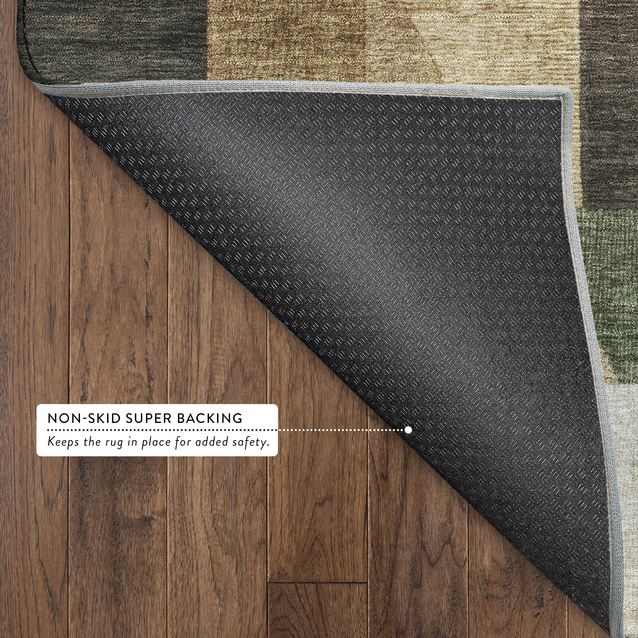 Athens Machine Washable Traditional Fern Green Rug 1'8" x 2'6" #shape_Rectangle