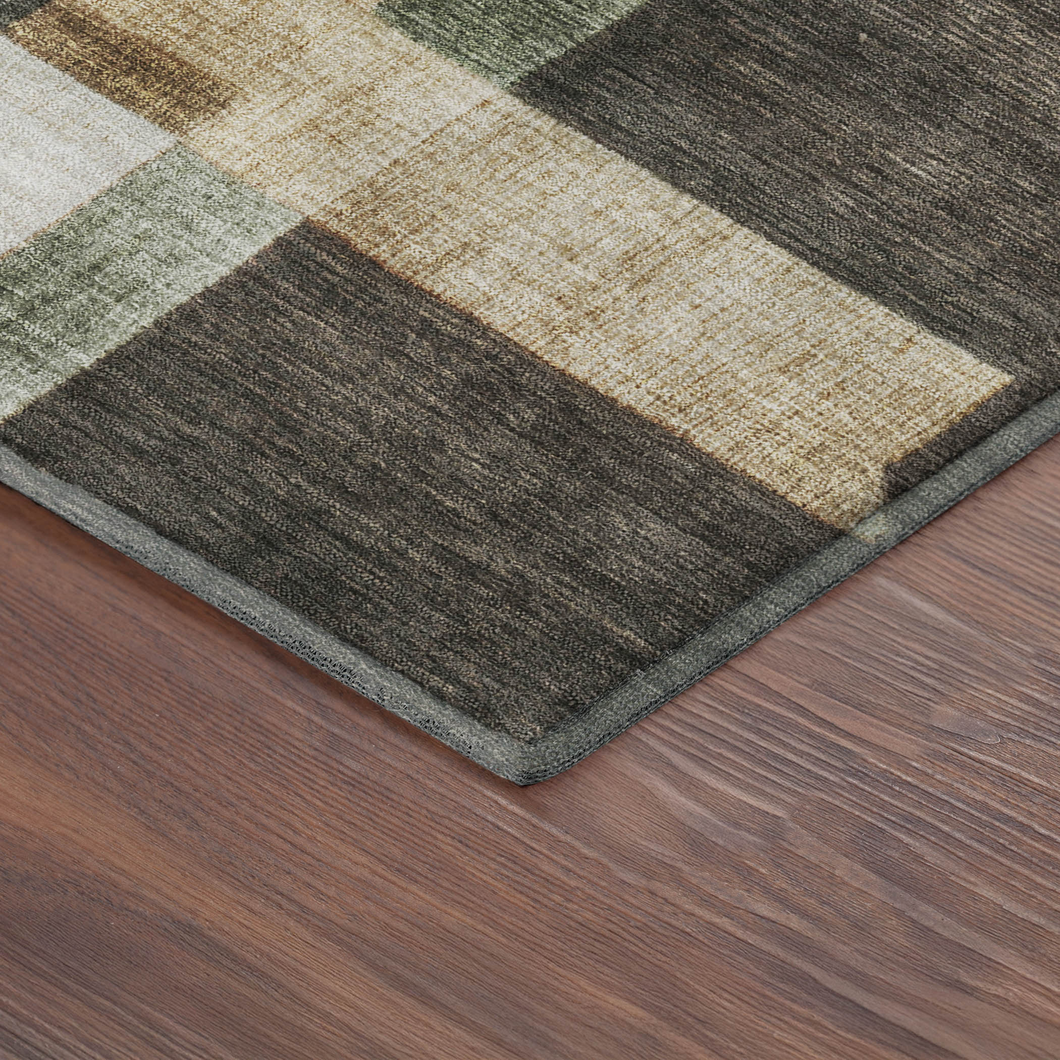 Athens Machine Washable Traditional Fern Green Rug 1'8" x 2'6" #shape_Rectangle