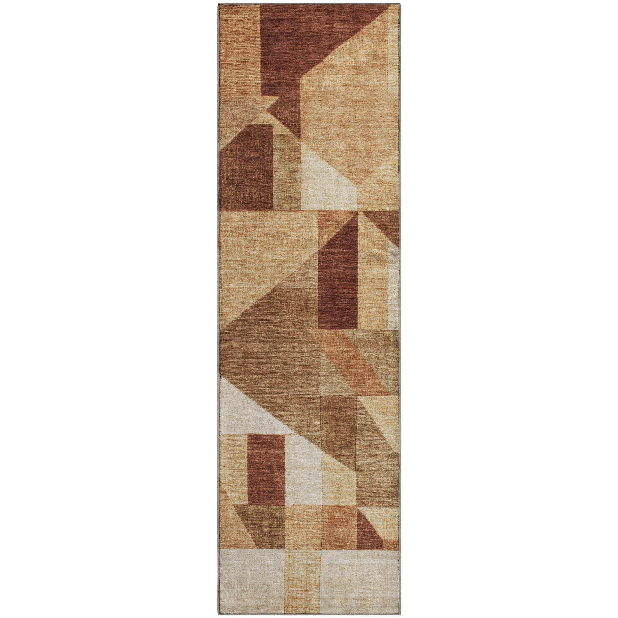 Athens Machine Washable Traditional Paprika Orange Rug 2'3" x 7'6" #shape_Runner