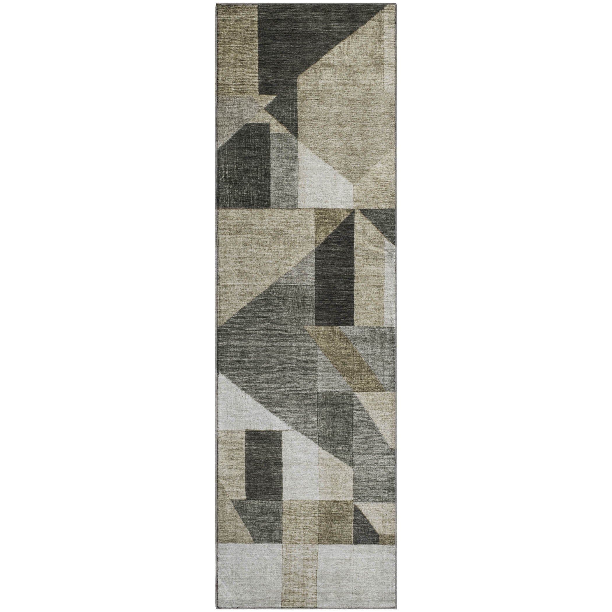 Athens Machine Washable Traditional Pewter Gray Rug 2'3" x 7'6" #shape_Runner