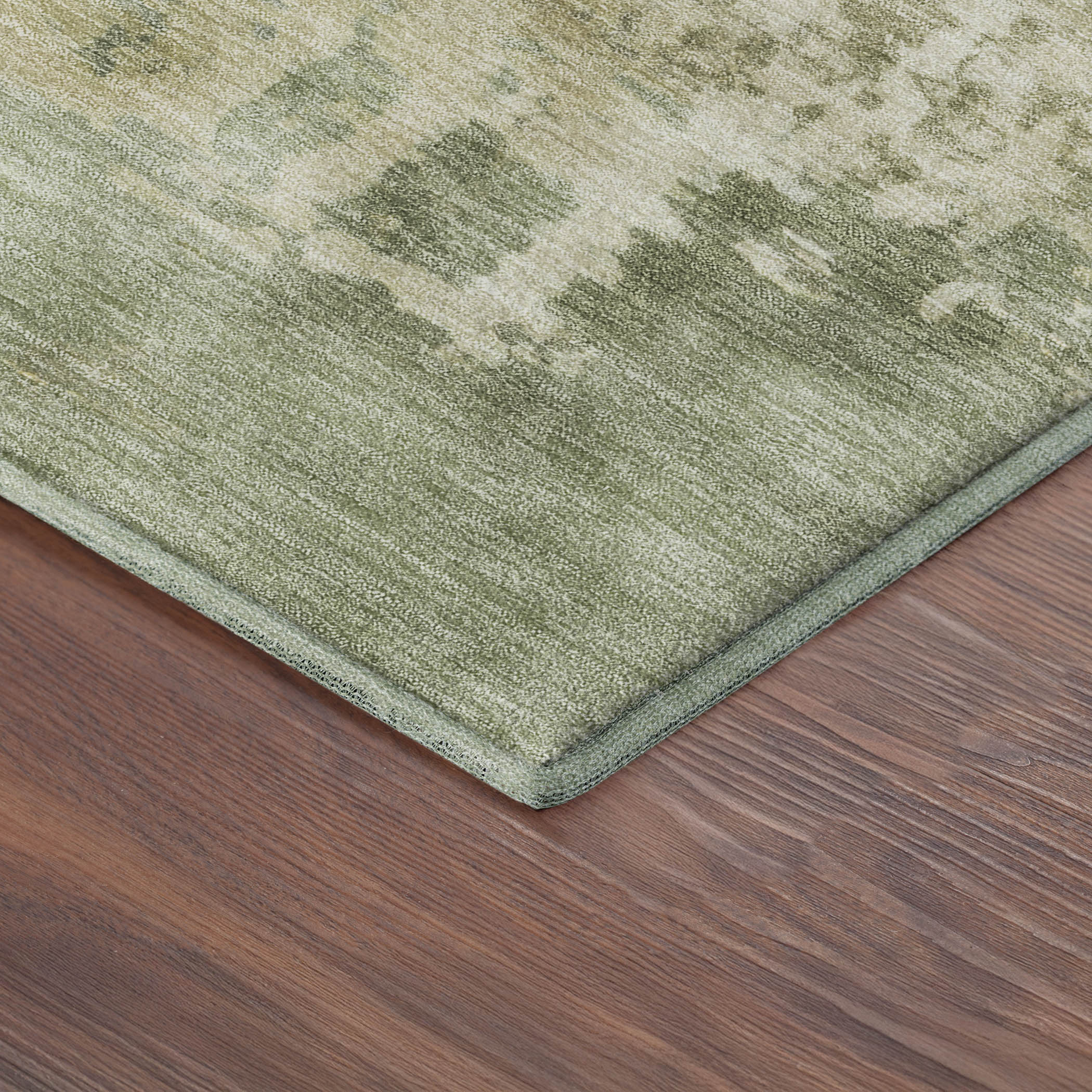 Split Machine Washable Transitional Celery Green Rug 1'8" x 2'6" #shape_Rectangle