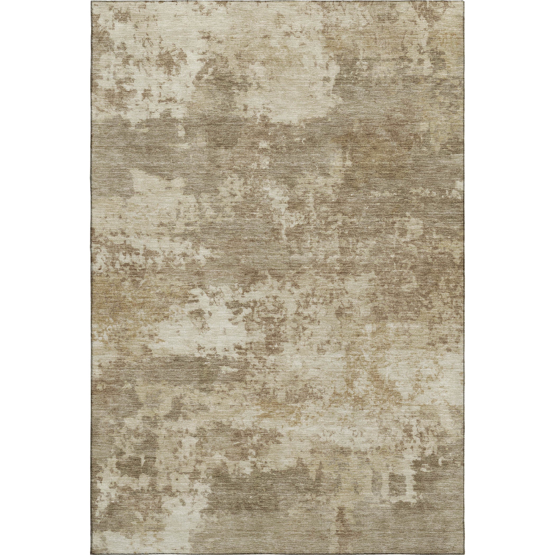 Split Machine Washable Transitional Khaki Brown Rug 3' x 5' #shape_Rectangle