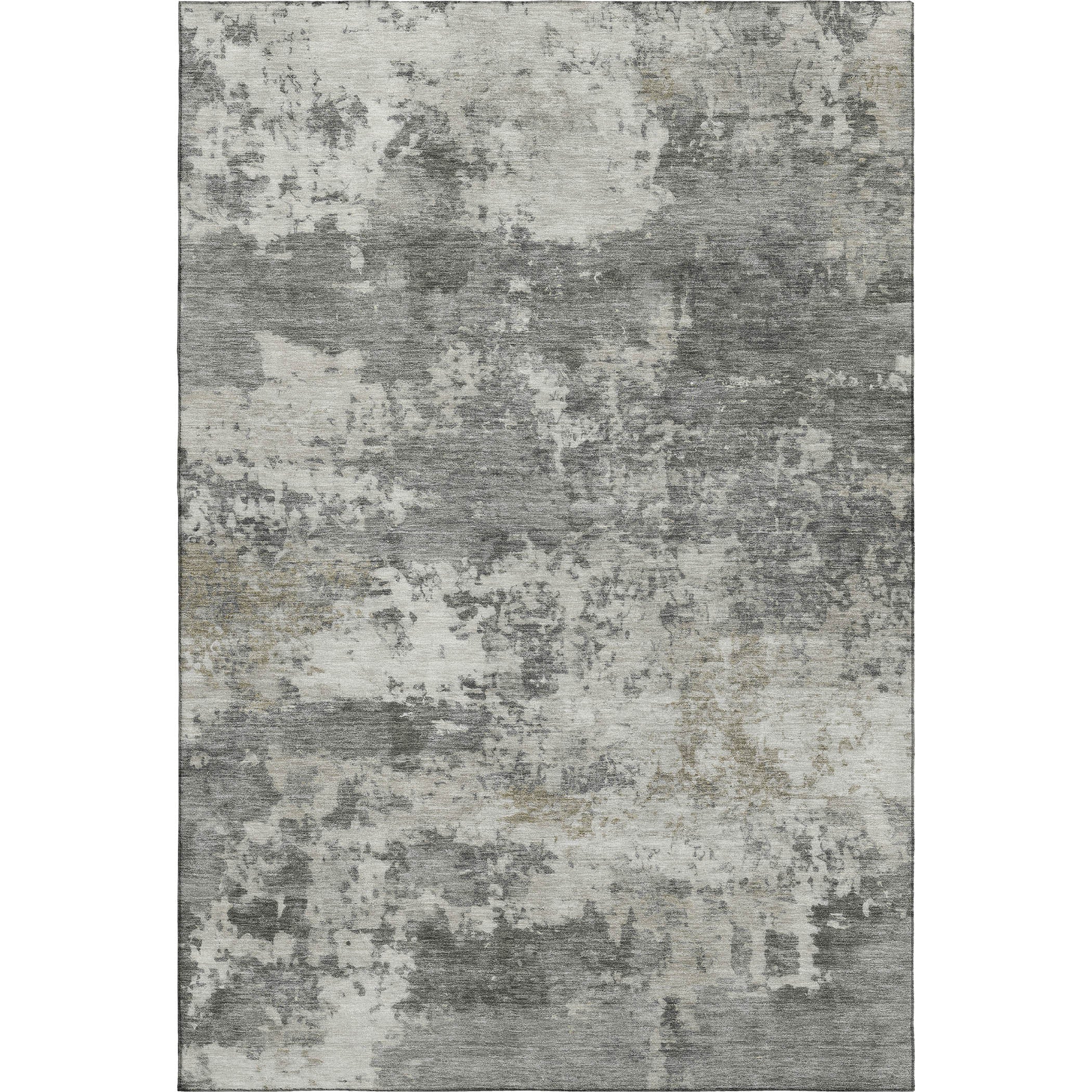Split Machine Washable Transitional Pewter Gray Rug 3' x 5' #shape_Rectangle