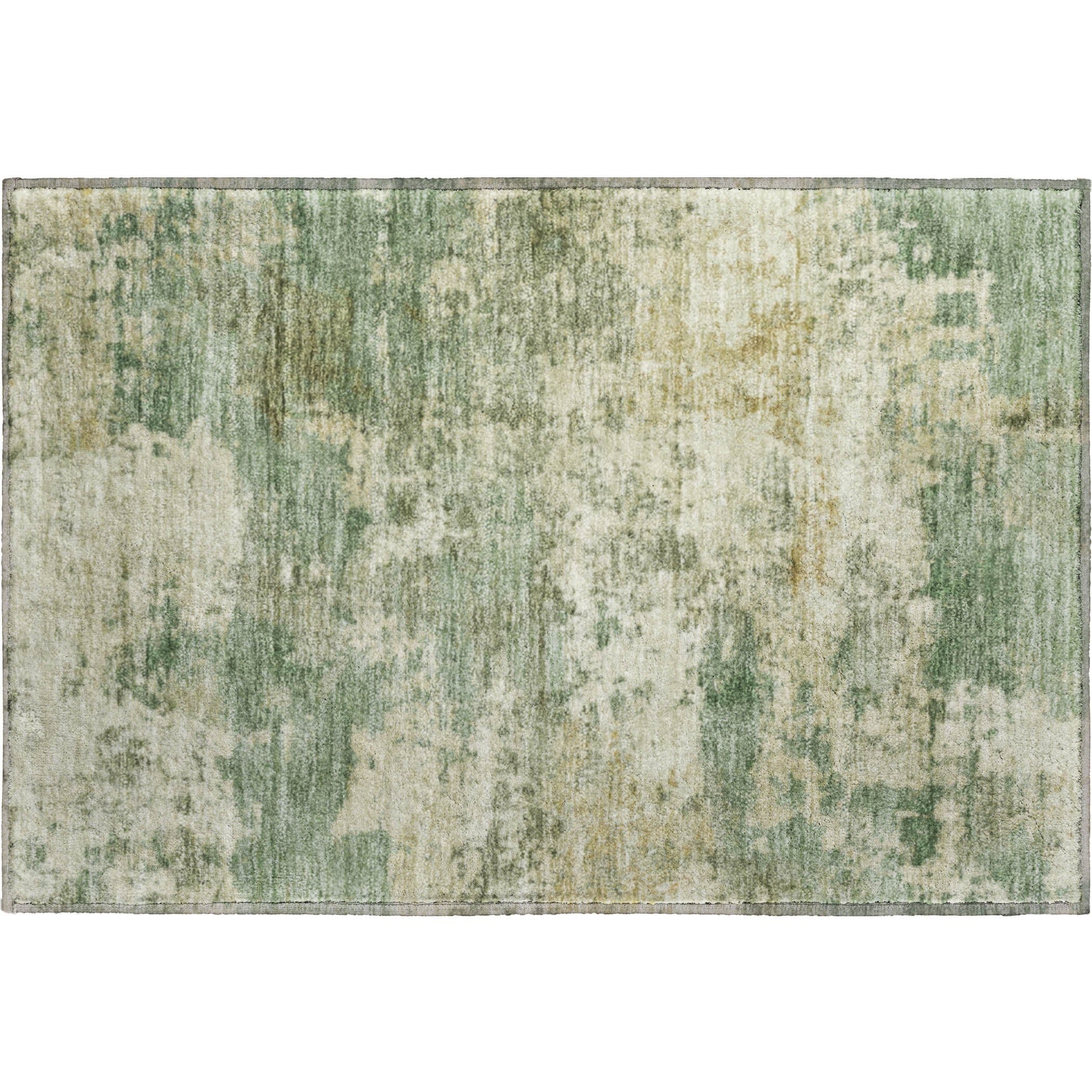 Split Machine Washable Transitional Sage Green Rug 1'8" x 2'6" #shape_Rectangle