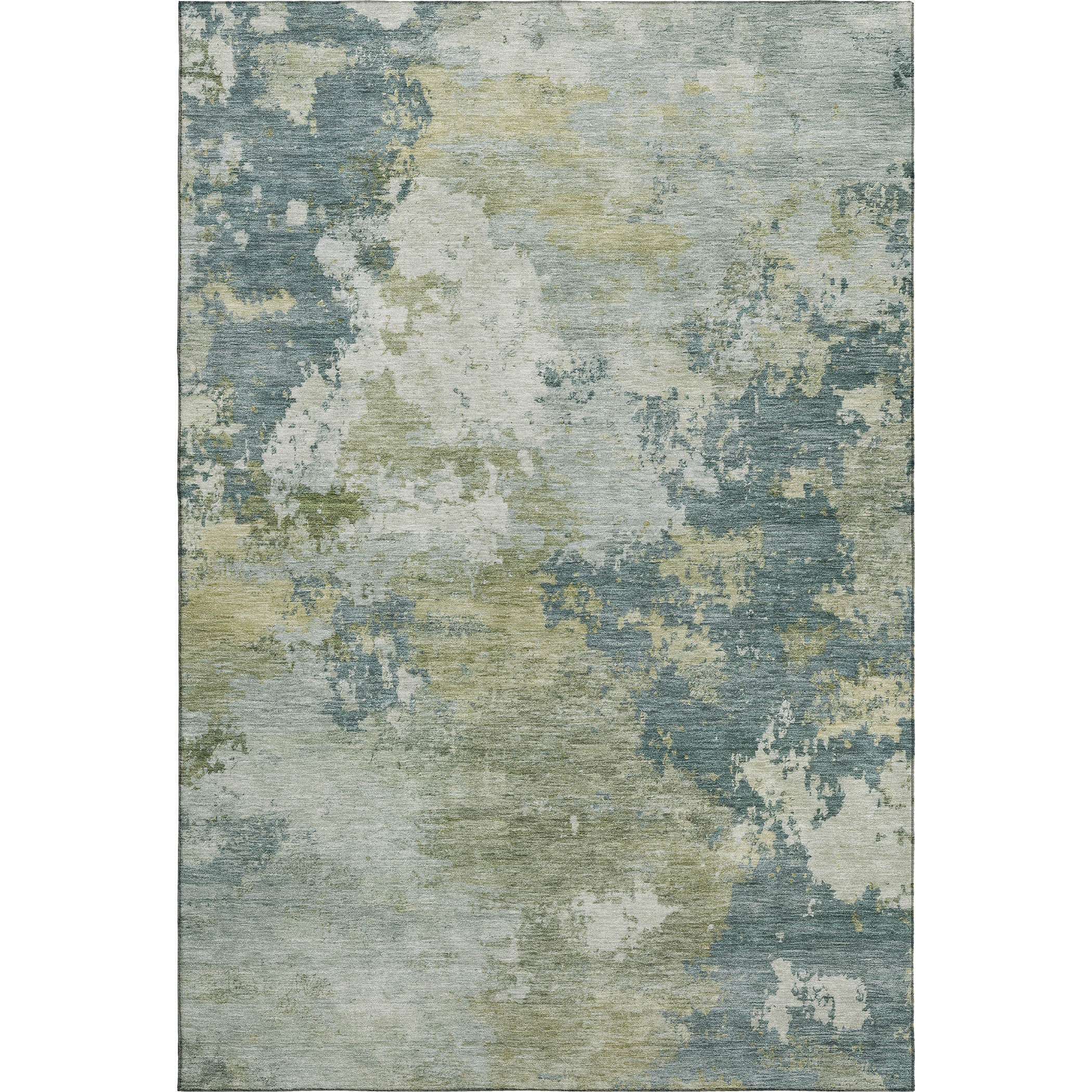 Seville Machine Washable Traditional Aqua Teal Rug 3' x 5' #shape_Rectangle