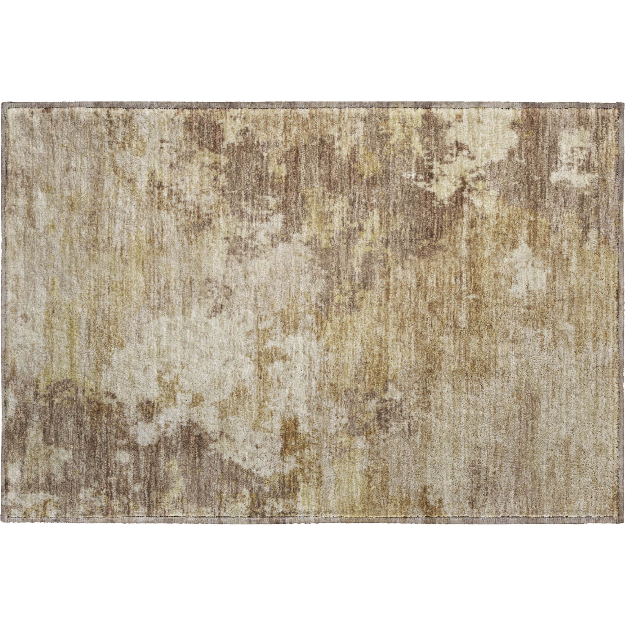 Seville Machine Washable Traditional Wheat Gold Rug 1'8" x 2'6" #shape_Rectangle