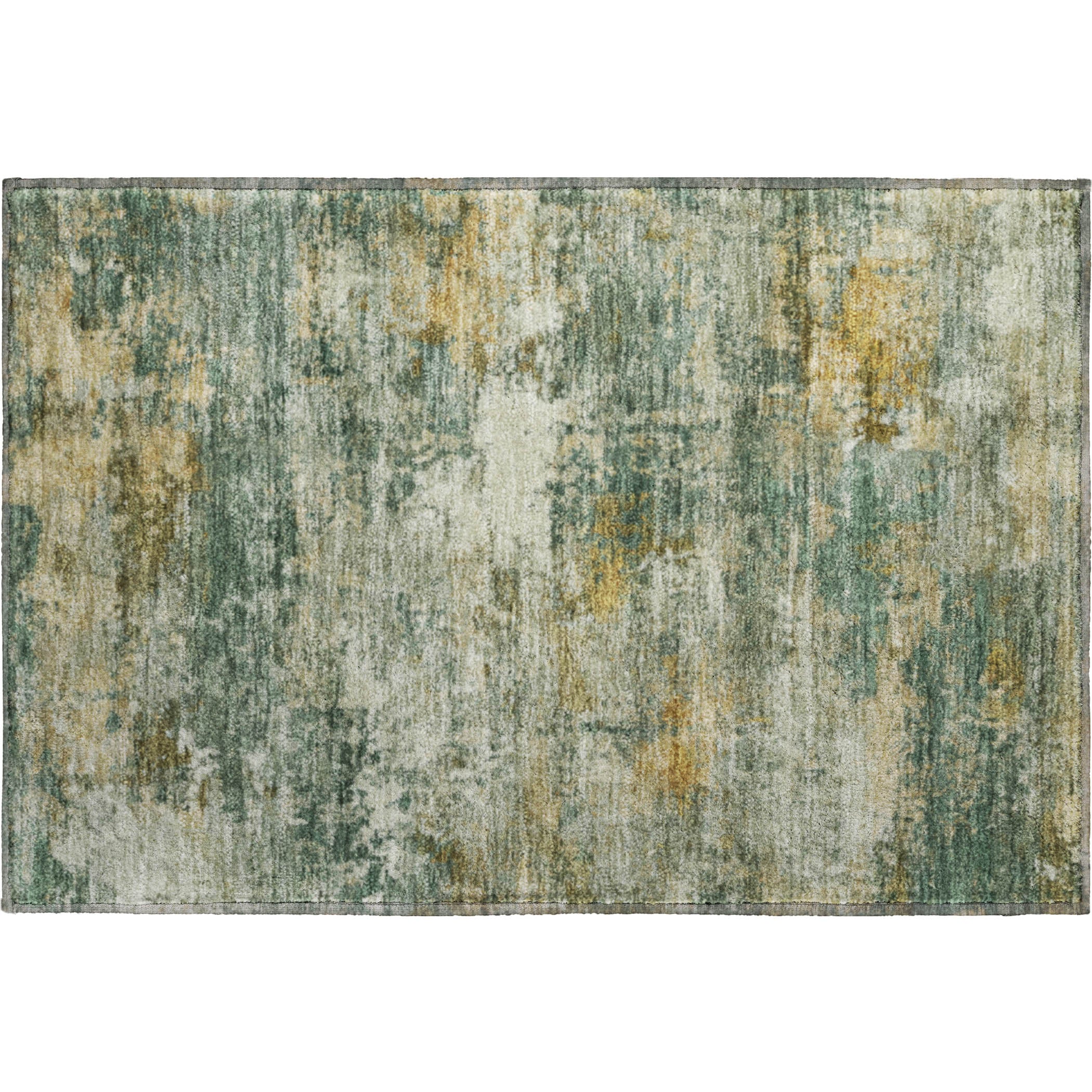 Ghent Machine Washable Traditional Fern Green Rug 1'8" x 2'6" #shape_Rectangle