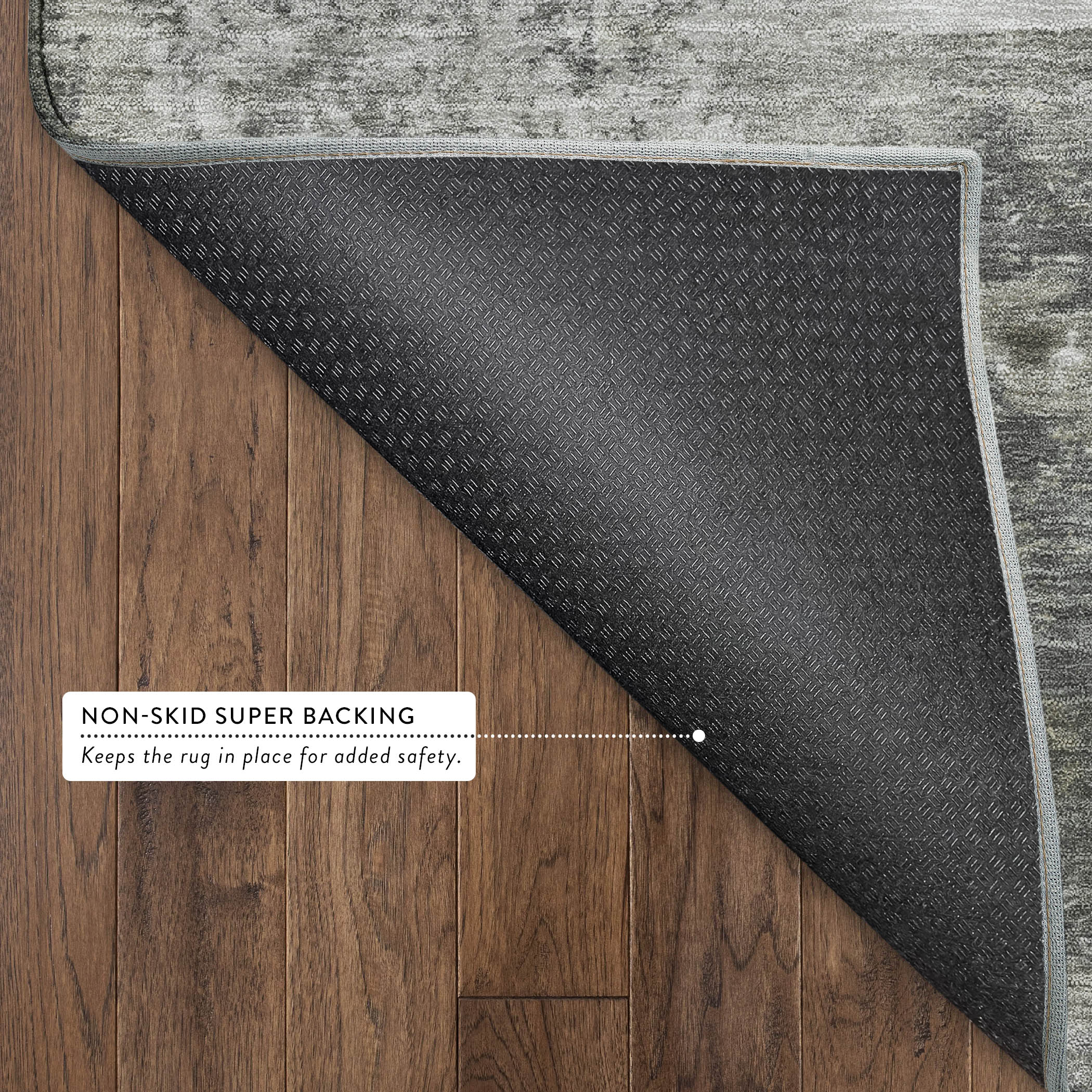 Ghent Machine Washable Traditional Gray Rug 1'8" x 2'6" #shape_Rectangle