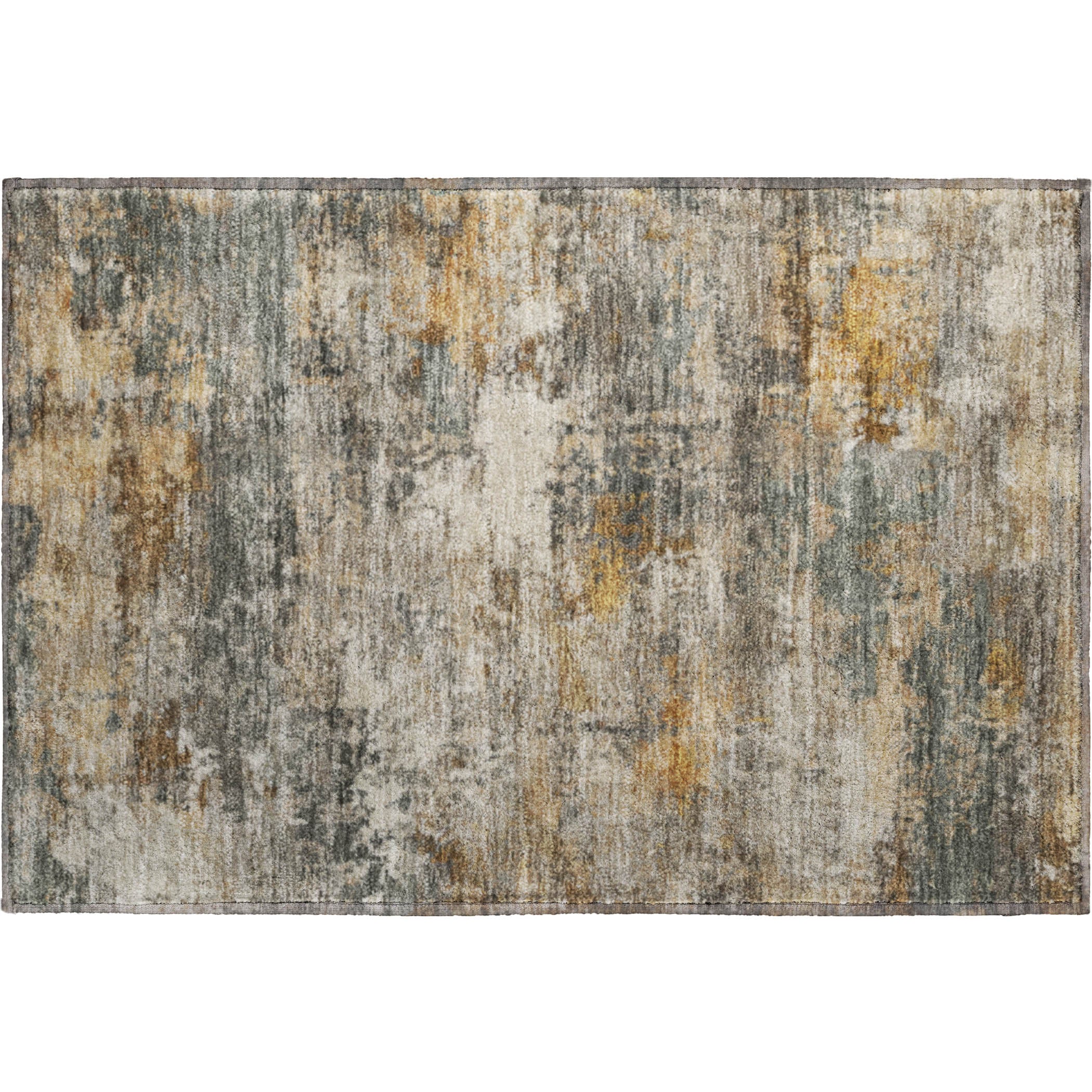 Ghent Machine Washable Transitional Khaki Brown Rug 1'8" x 2'6" #shape_Rectangle
