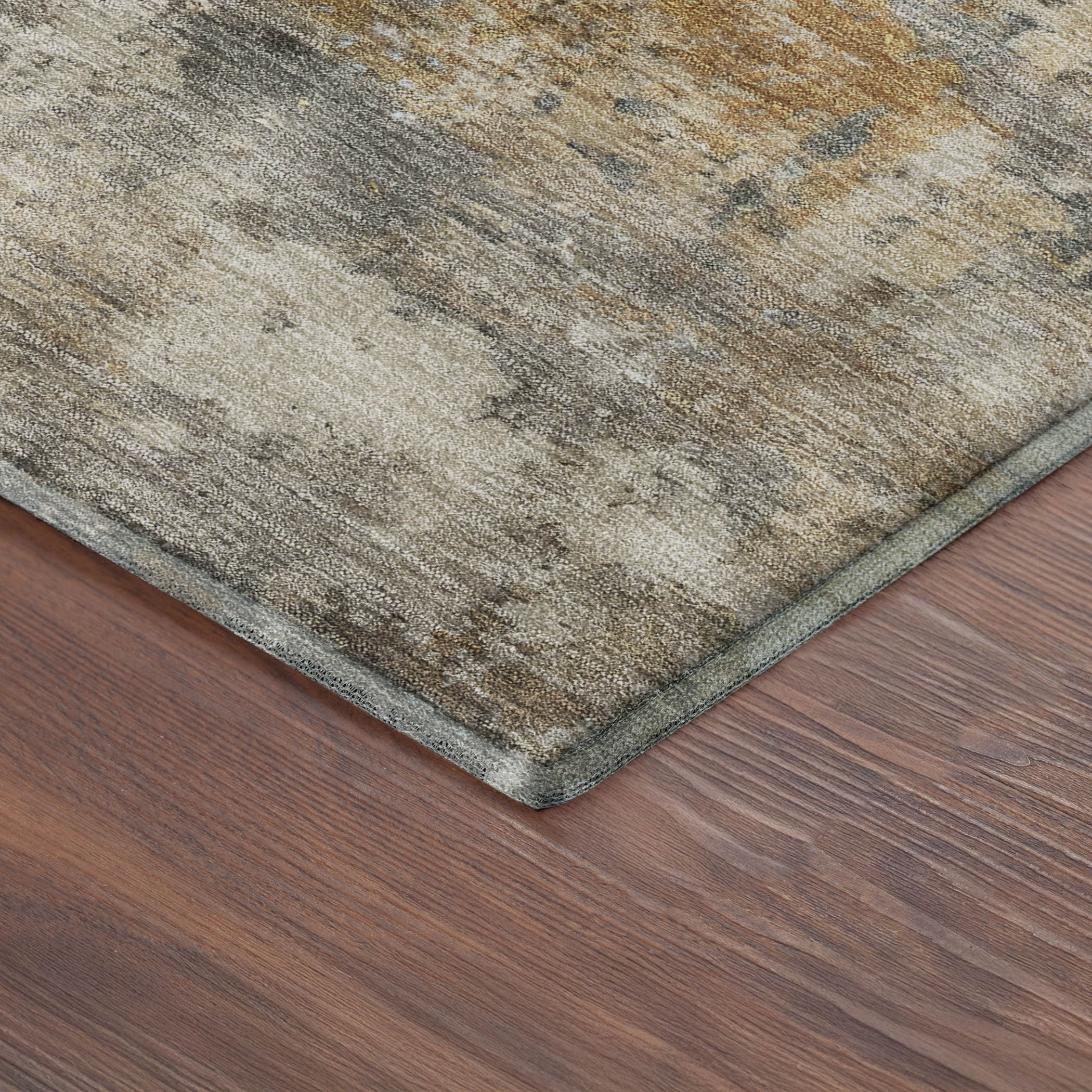 Ghent Machine Washable Transitional Khaki Brown Rug 1'8" x 2'6" #shape_Rectangle