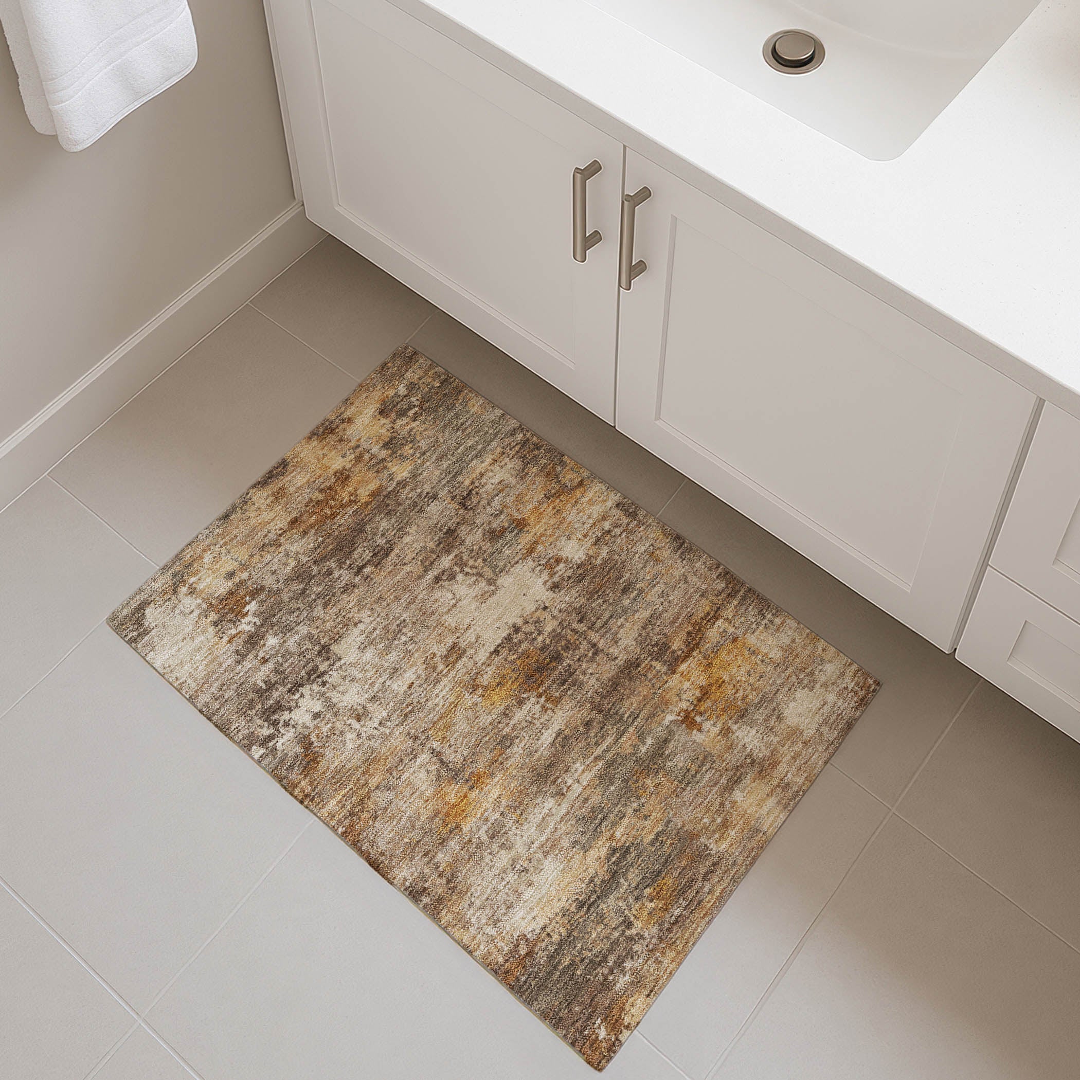 Ghent Machine Washable Transitional Paprika Orange Rug 1'8" x 2'6" #shape_Rectangle